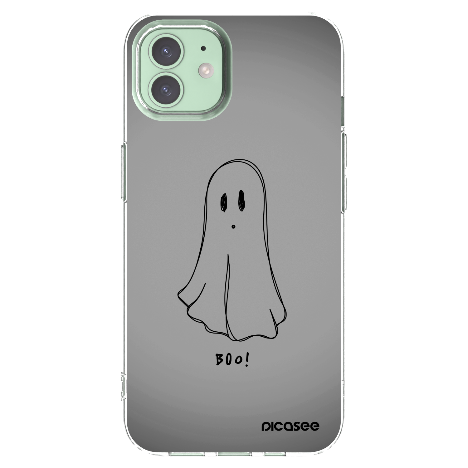 Picasee Apple iPhone 12 Pro Hülle - Transparentes Silikon - Ghost