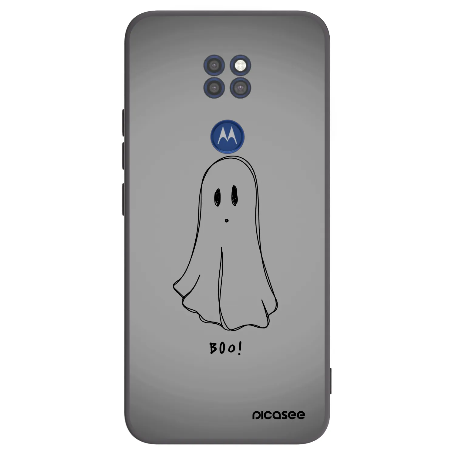 Picasee Motorola Moto G9 Play Hülle - Schwarzes Silikon - Ghost