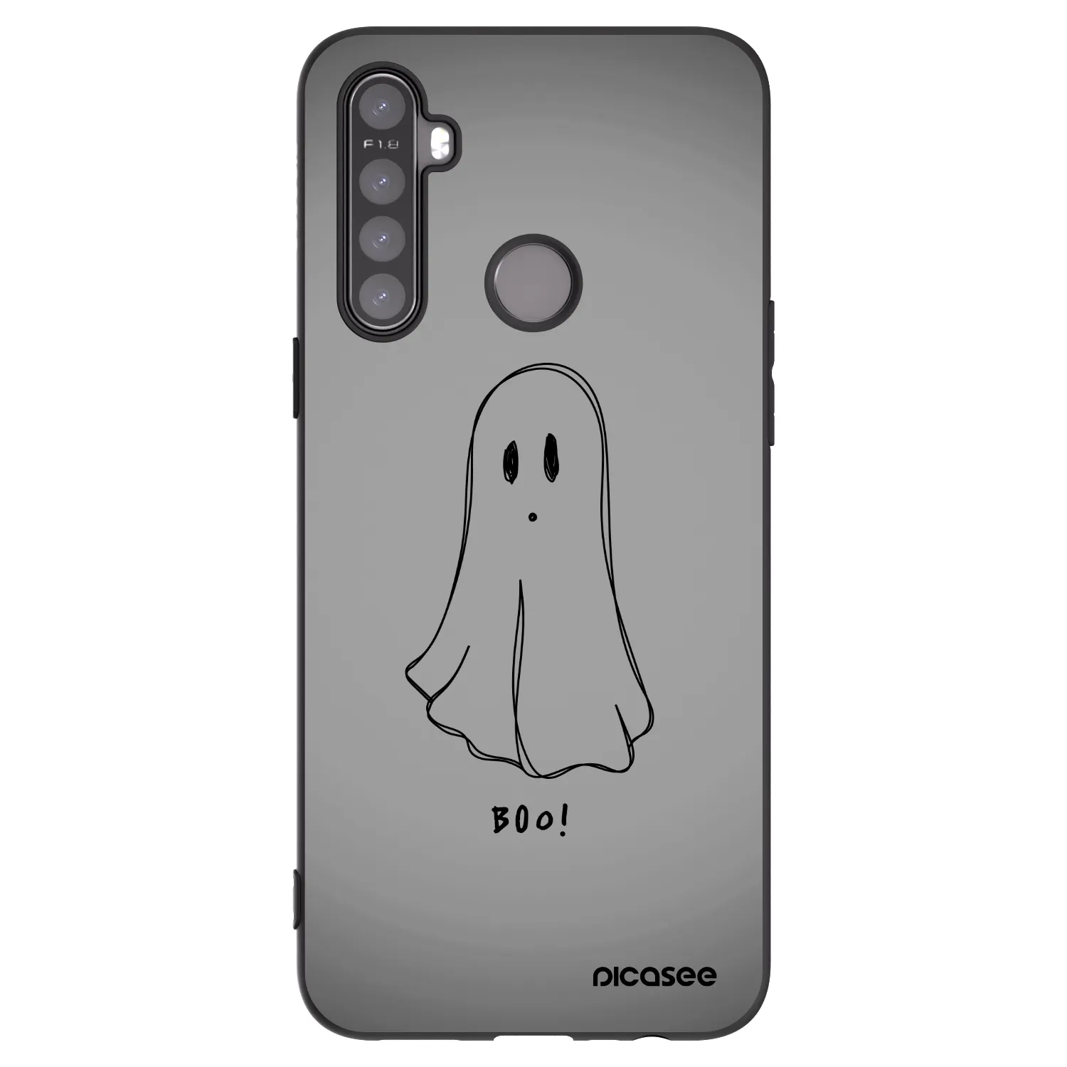 Picasee Realme 5 Hülle - Schwarzes Silikon - Ghost