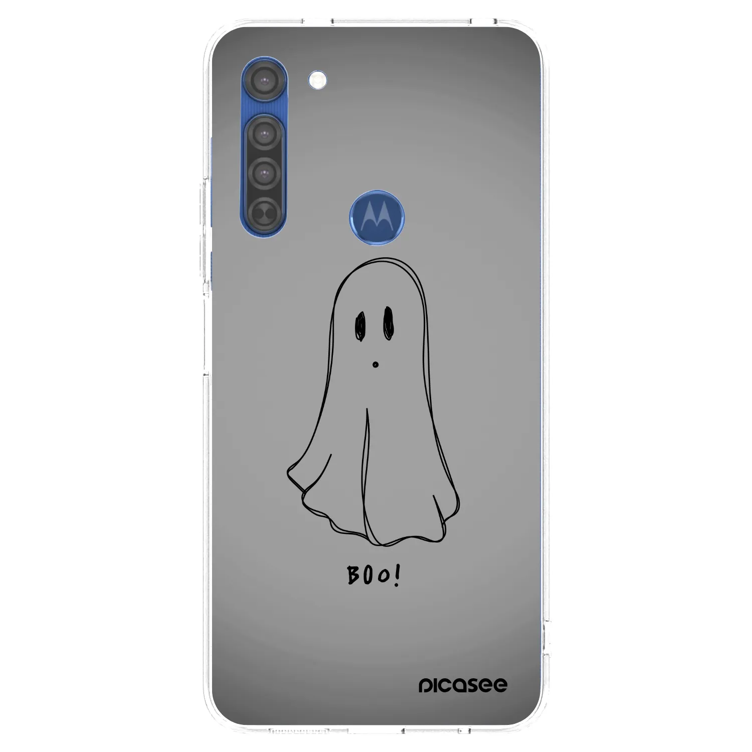 Picasee Motorola Moto G8 Hülle - Transparentes Silikon - Ghost