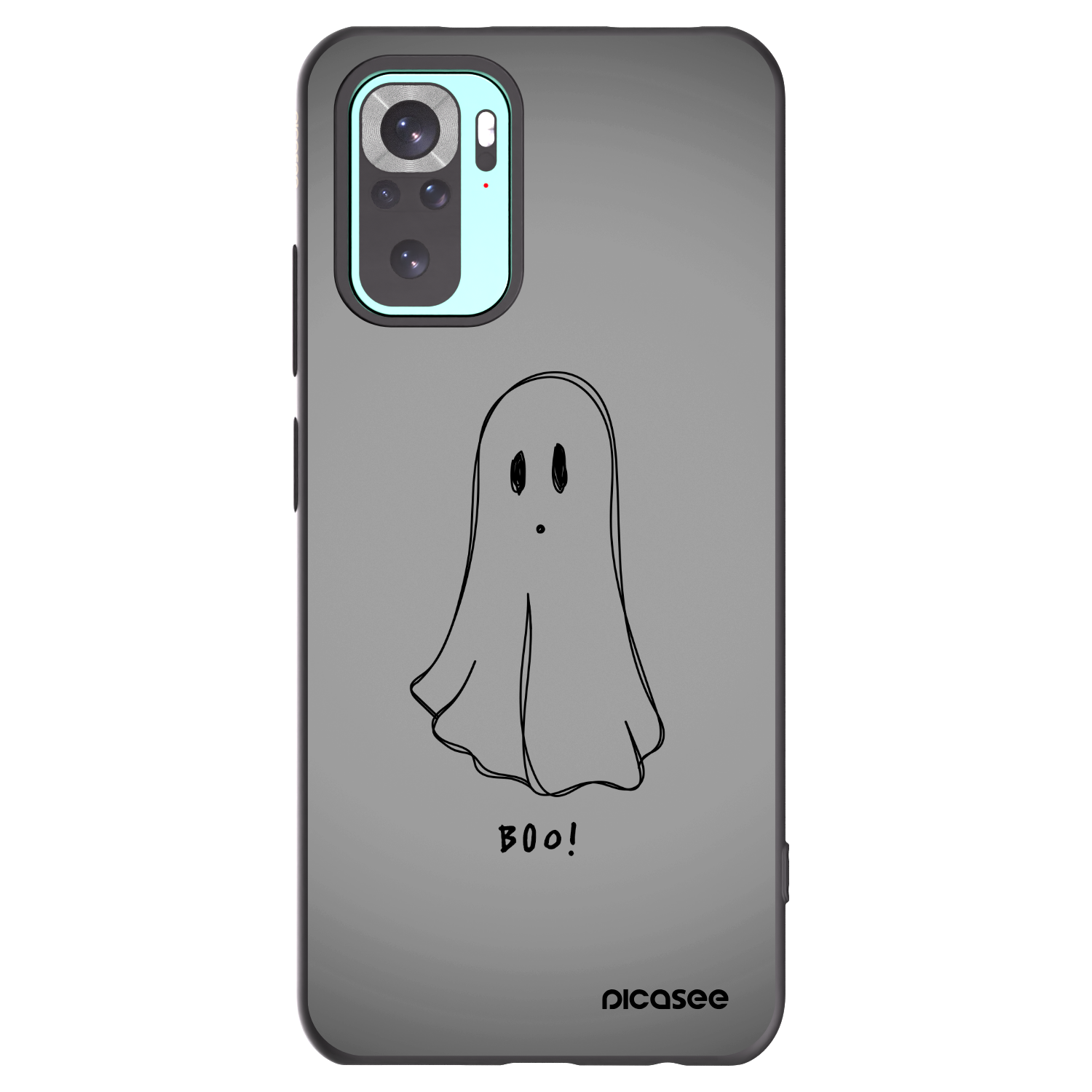 Picasee Xiaomi Redmi Note 10 Pro Hülle - Schwarzes Silikon - Ghost