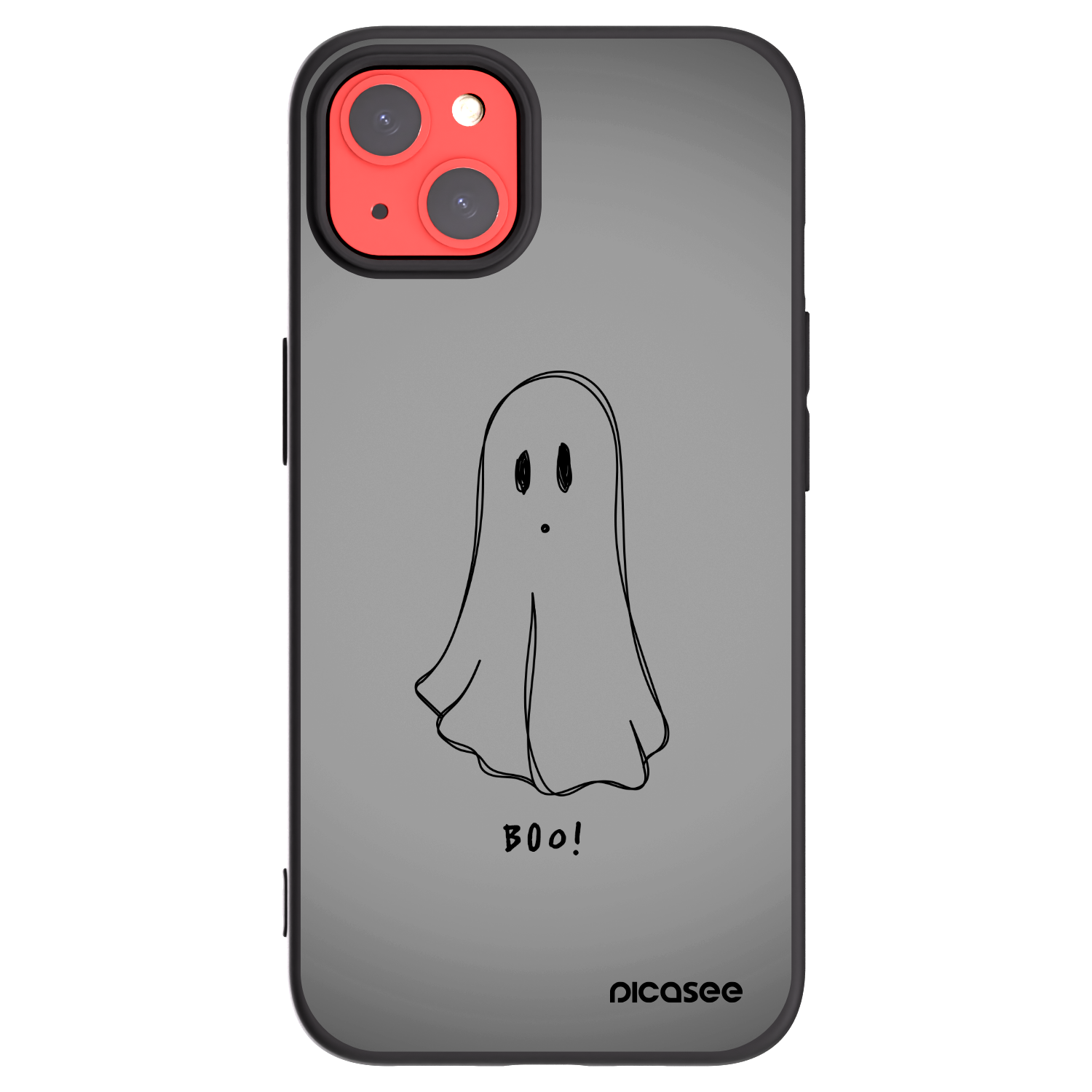 Picasee Apple iPhone 13 Hülle - Schwarzes Silikon - Ghost
