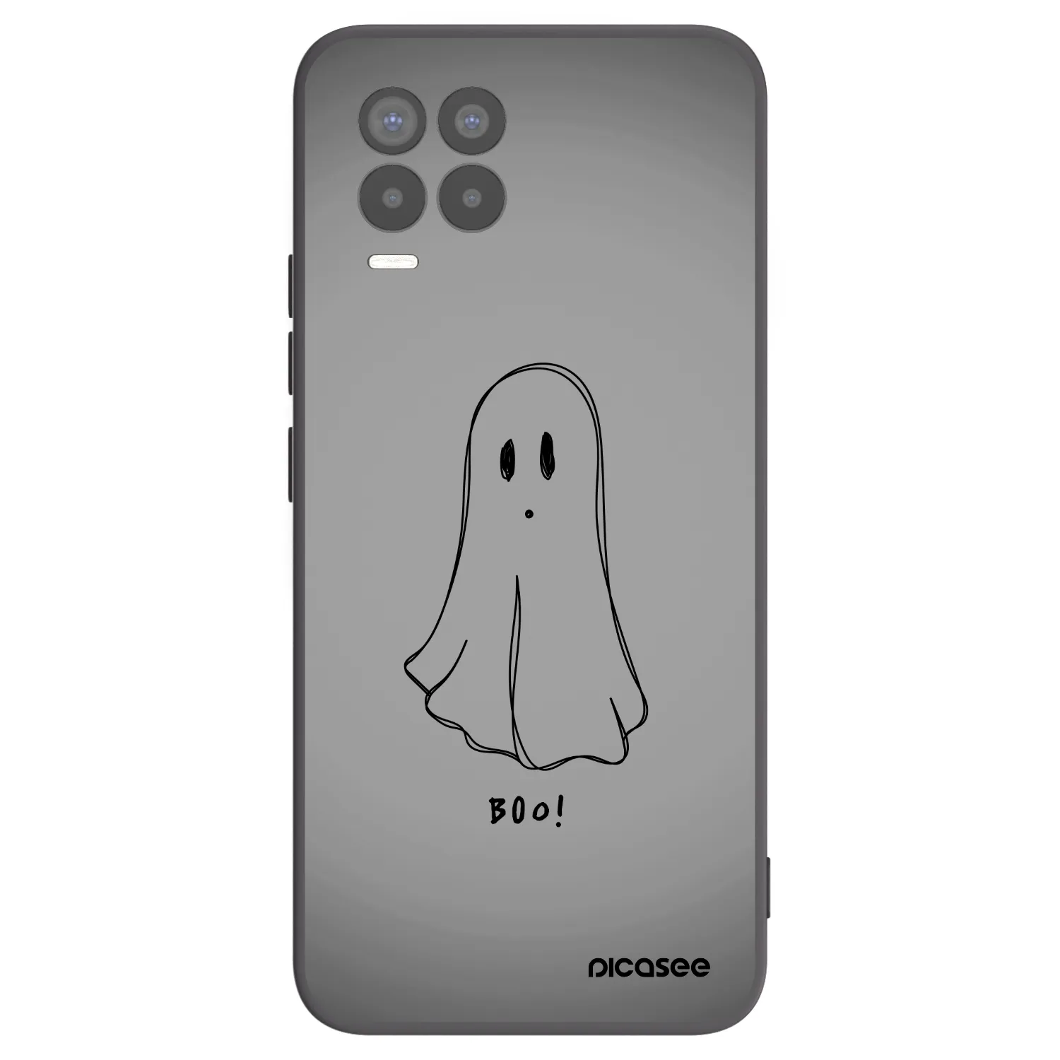 Picasee Realme 8 Pro Hülle - Schwarzes Silikon - Ghost