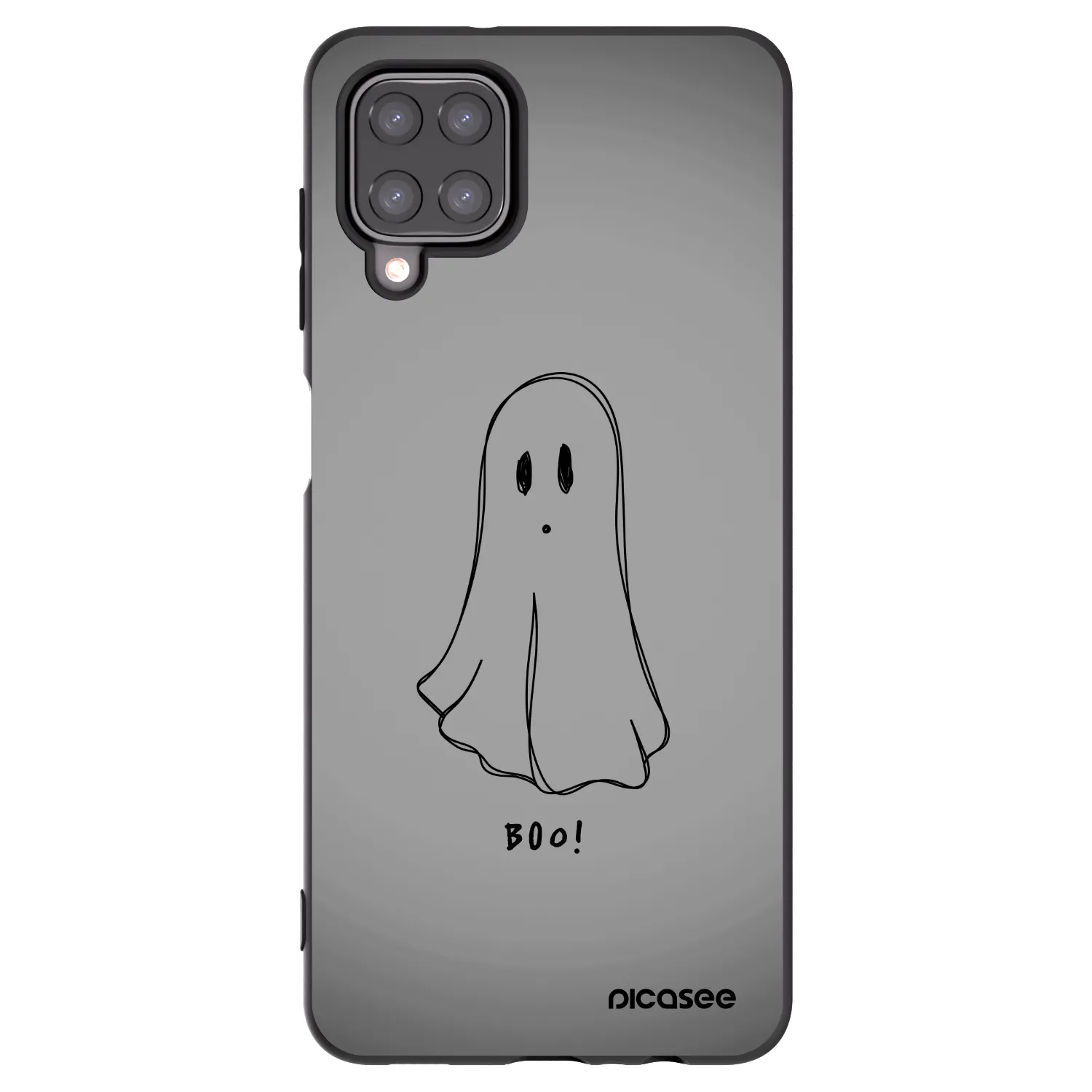 Picasee Samsung Galaxy M12 M127F Hülle - Schwarzes Silikon - Ghost