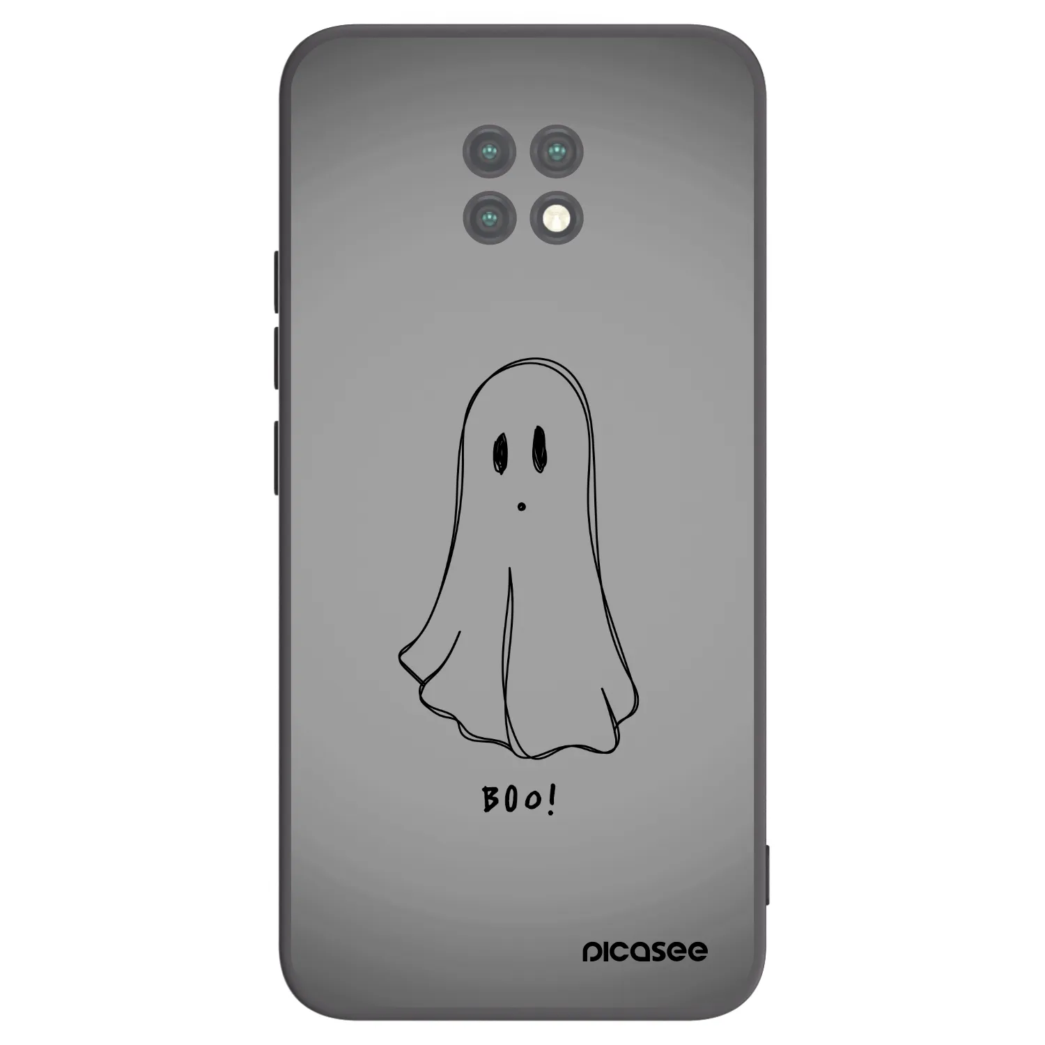 Picasee Xiaomi Redmi Note 9T Hülle - Schwarzes Silikon - Ghost