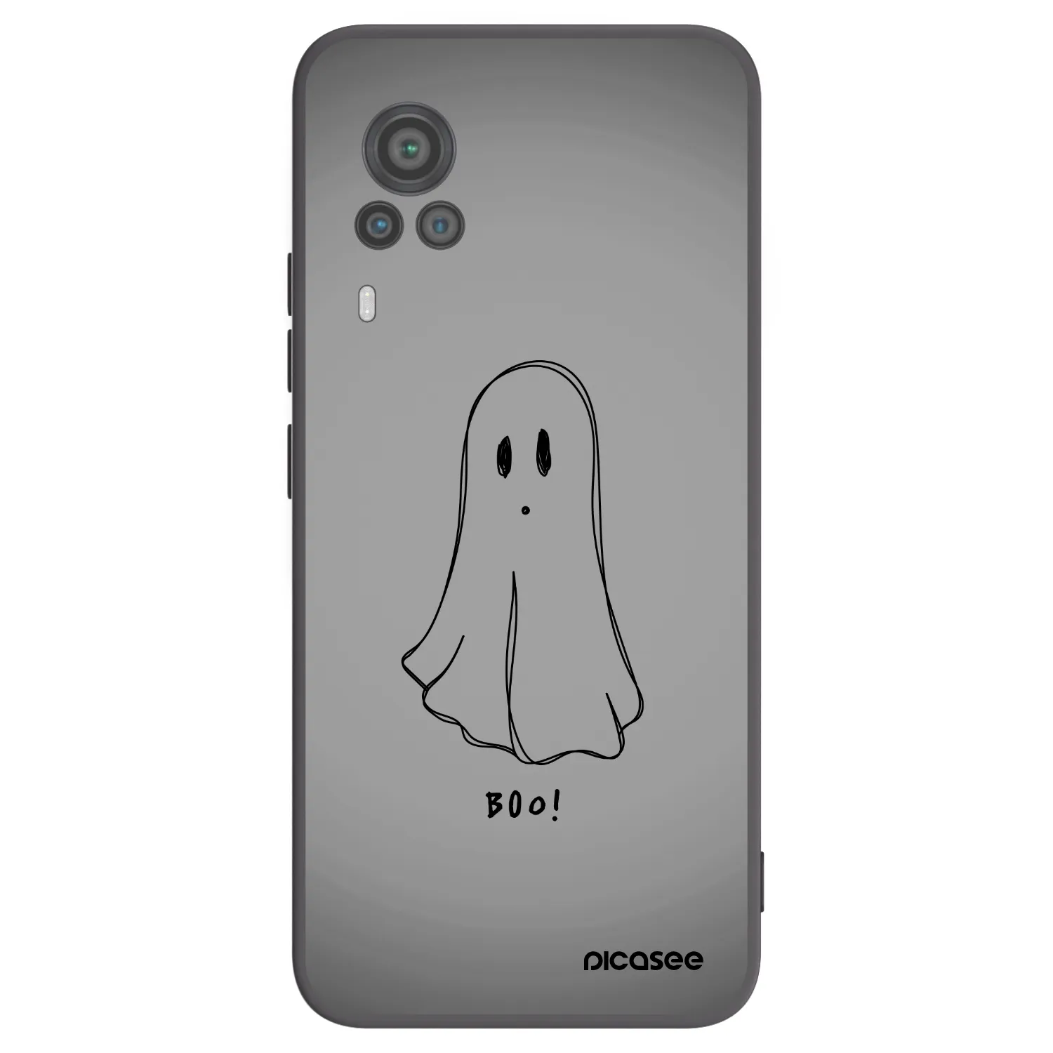 Picasee Vivo X60 Pro 5G Hülle - Schwarzes Silikon - Ghost