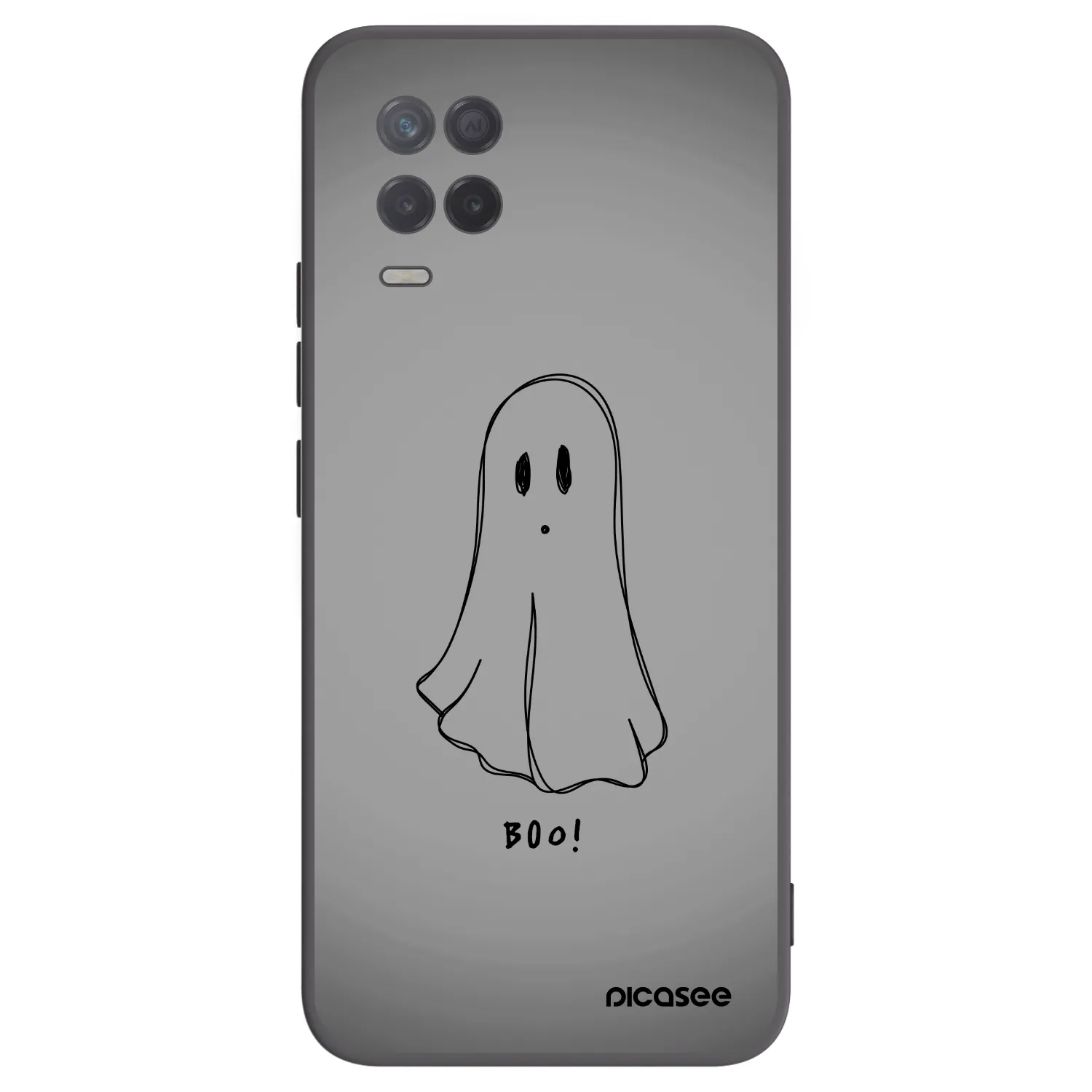 Picasee Realme 8 5G Hülle - Schwarzes Silikon - Ghost