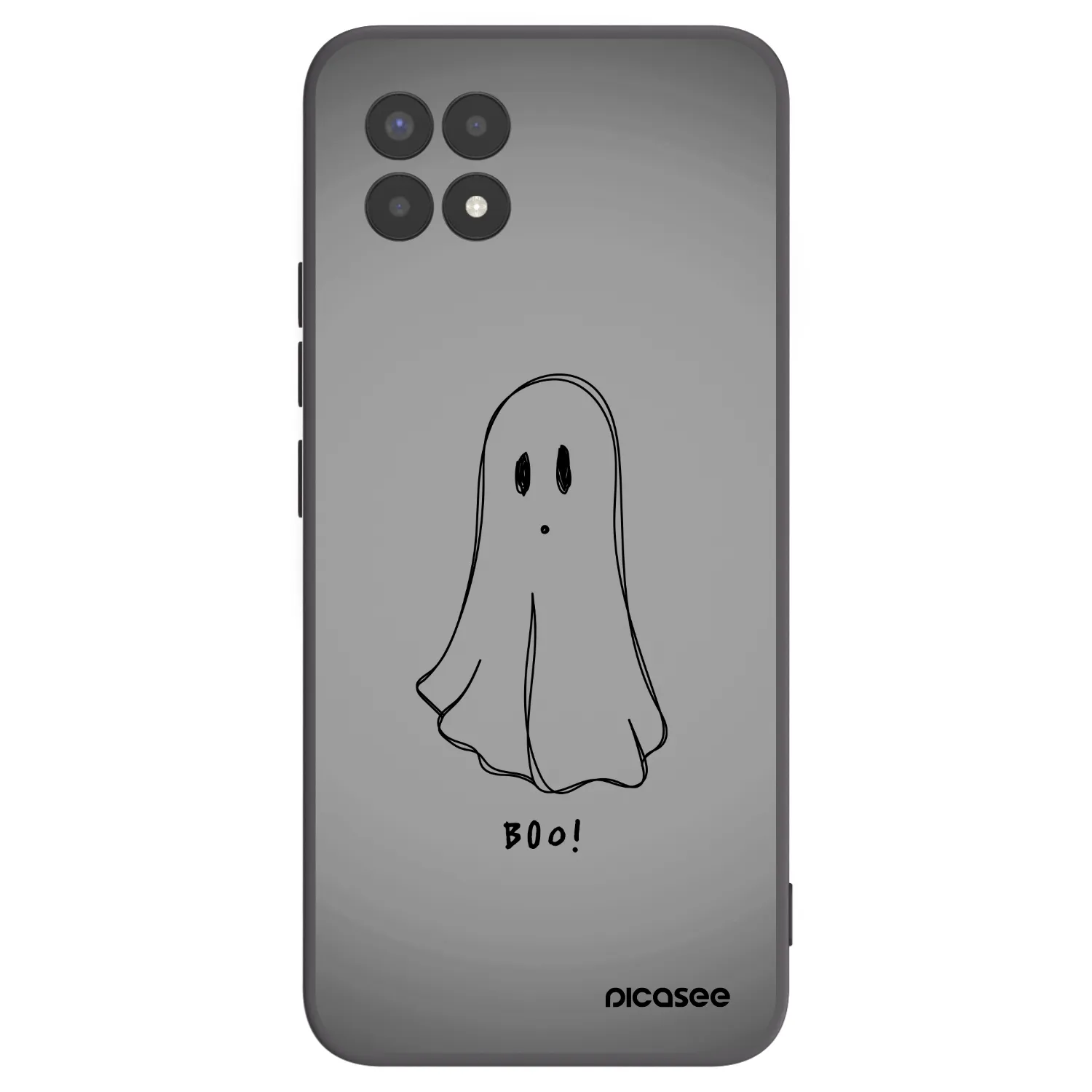 Picasee Realme 8i Hülle - Schwarzes Silikon - Ghost