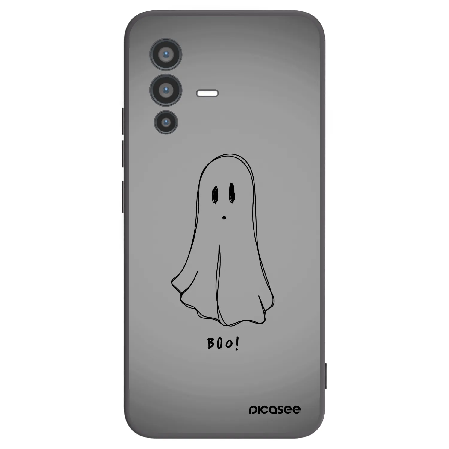 Picasee Vivo V23 5G Hülle - Schwarzes Silikon - Ghost