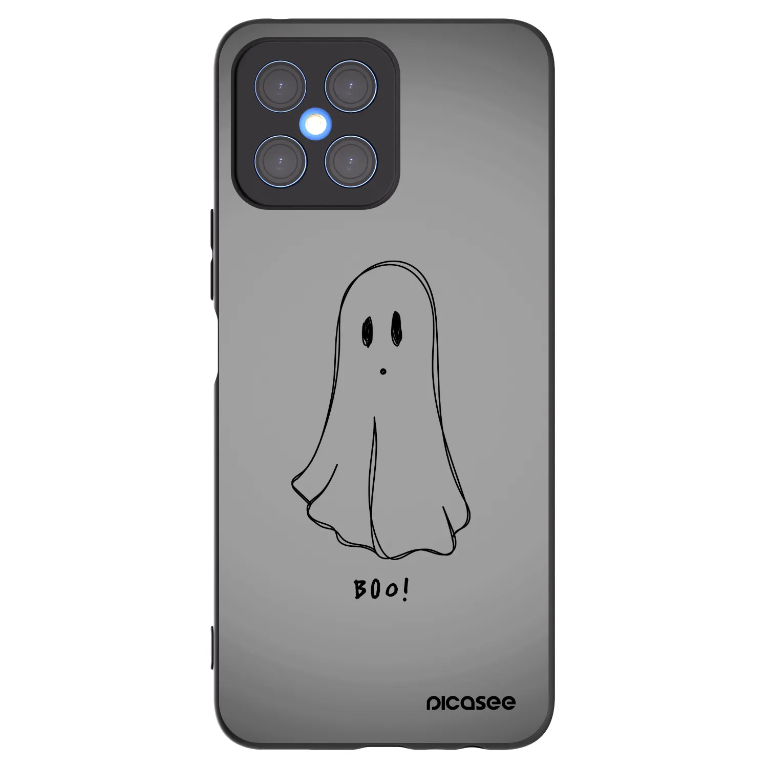 Picasee Honor X8 4G Hülle - Schwarzes Silikon - Ghost