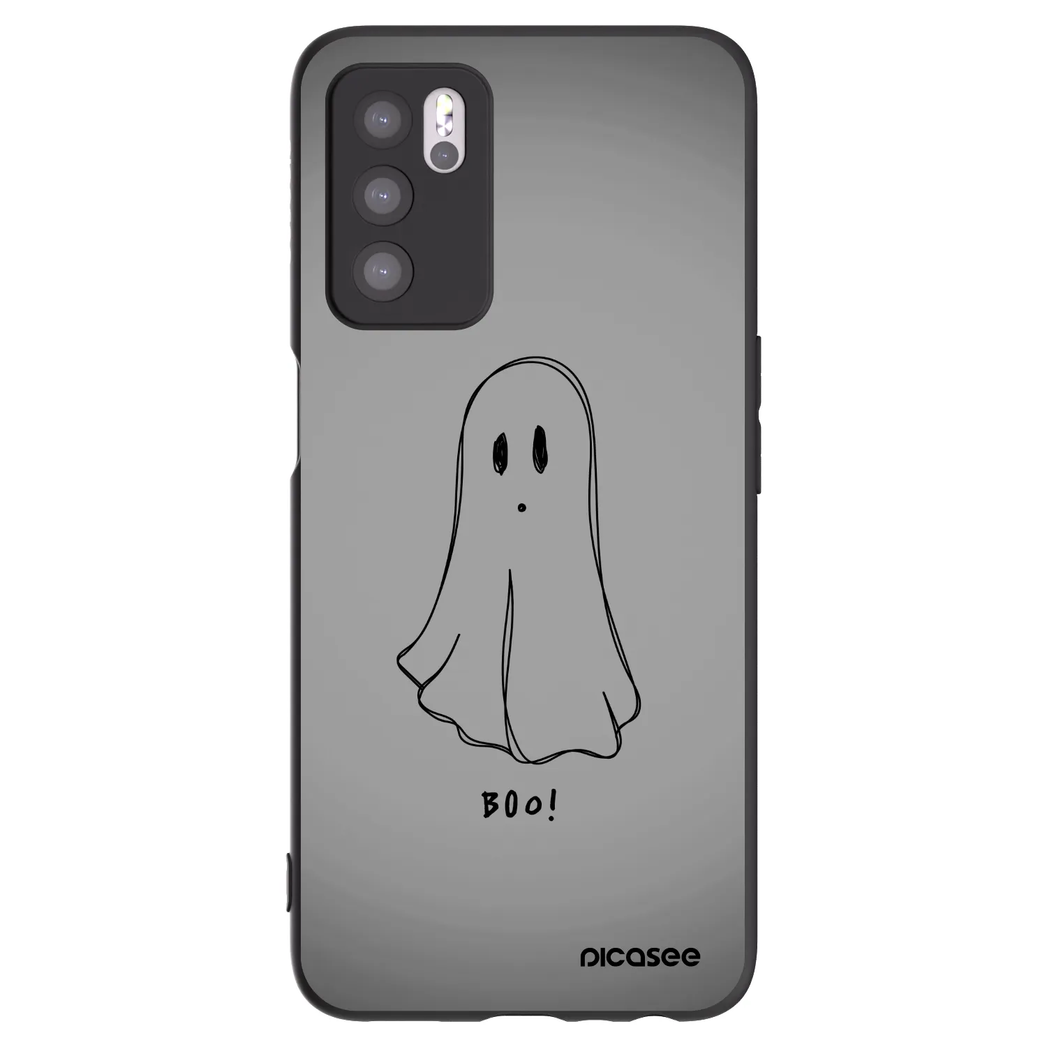 Picasee OPPO A16s Hülle - Schwarzes Silikon - Ghost