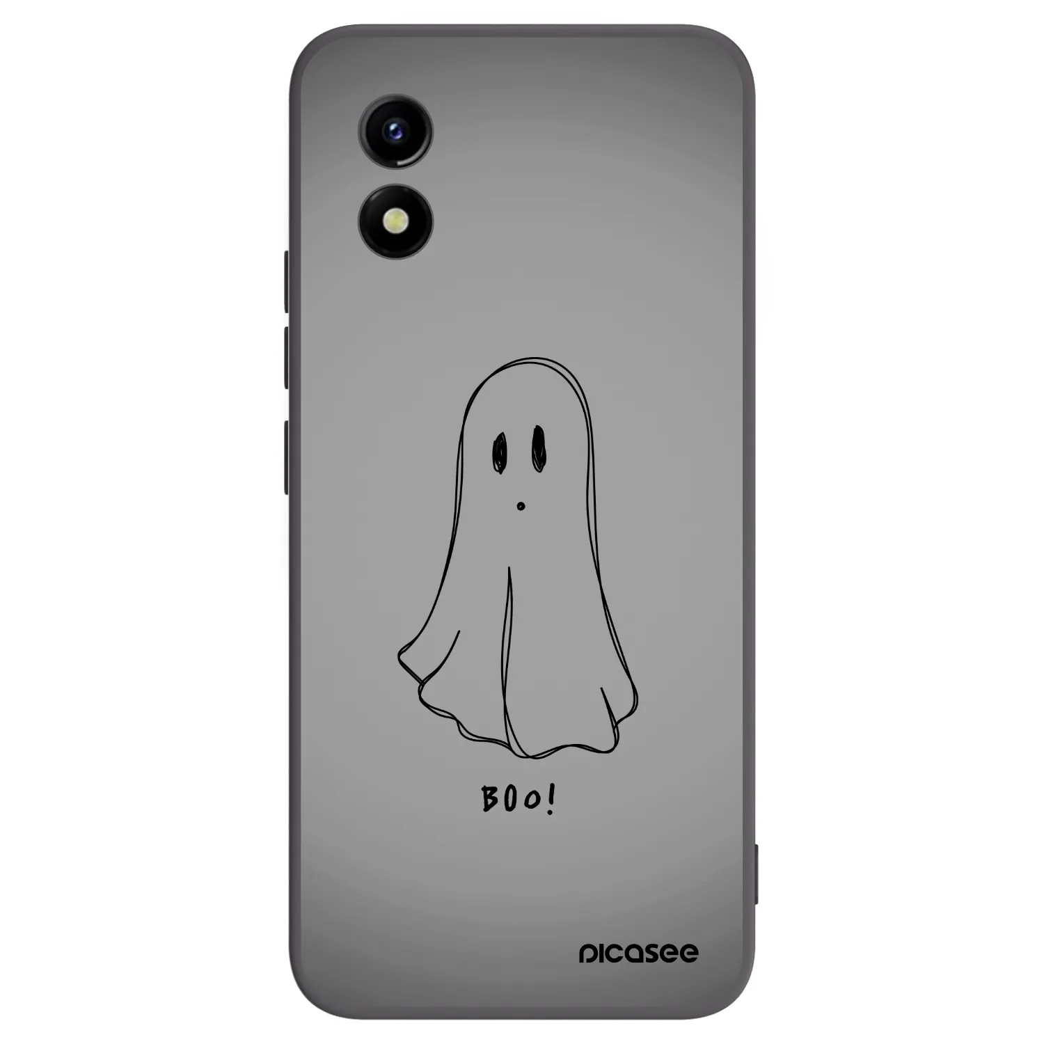 Picasee Vivo Y01 Hülle - Schwarzes Silikon - Ghost