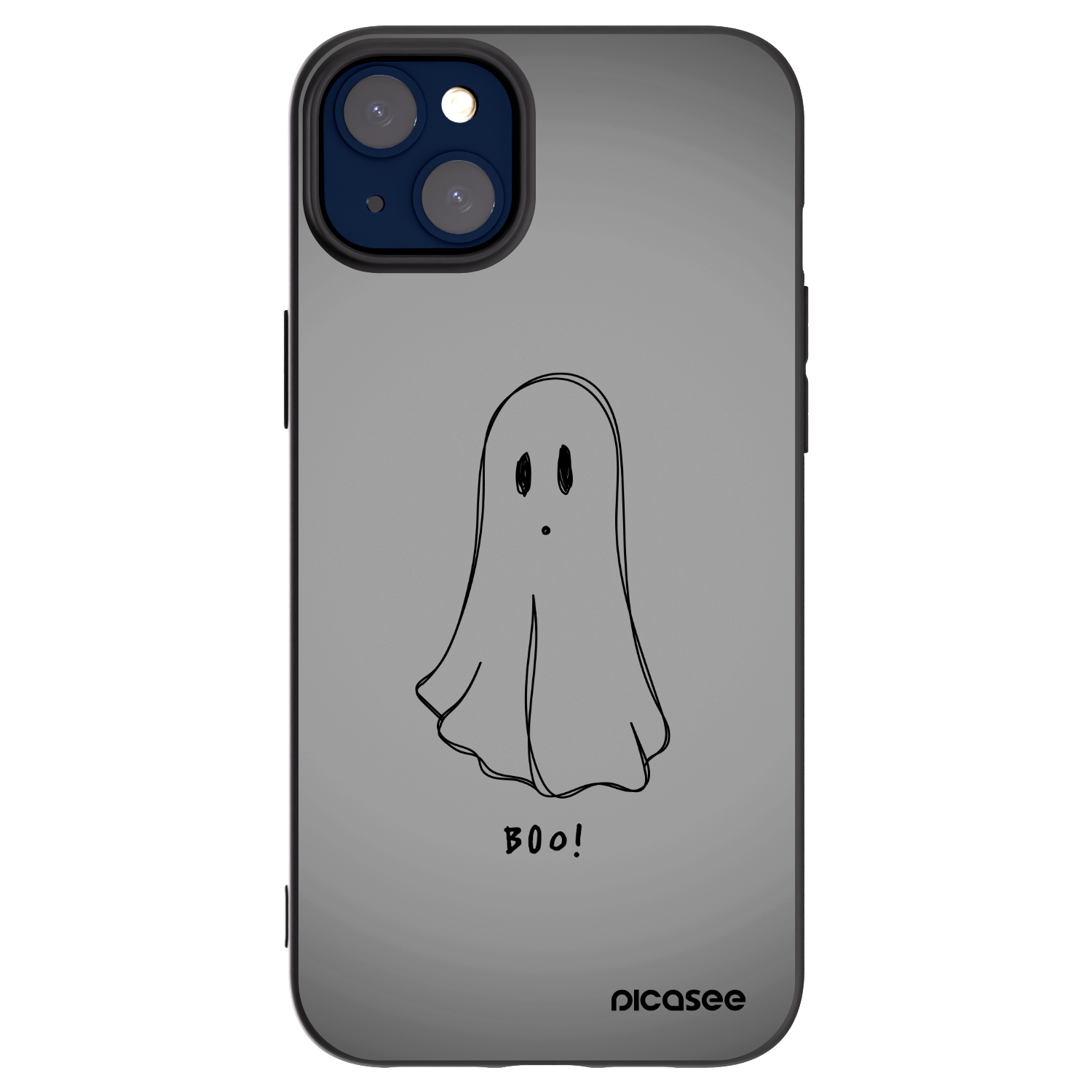 Picasee Apple iPhone 14 Plus Hülle - Schwarzes Silikon - Ghost