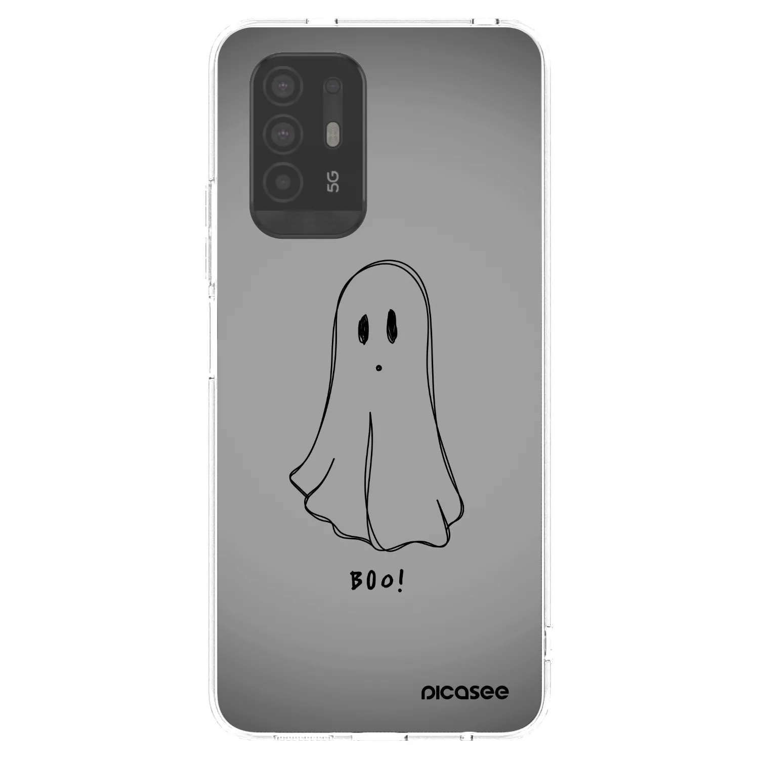 Picasee OPPO A94 5G Hülle - Transparentes Silikon - Ghost