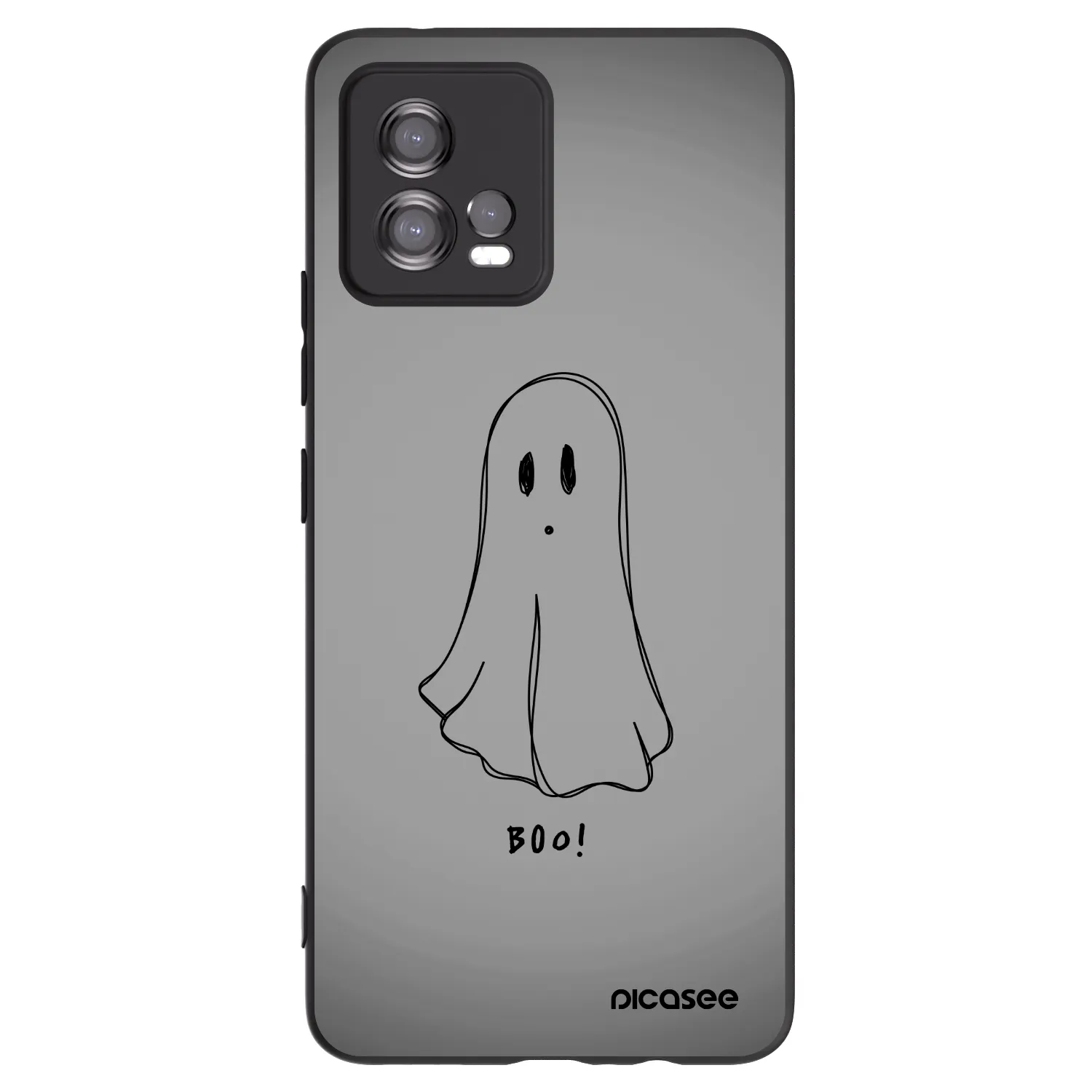Picasee Motorola Moto G72 Hülle - Schwarzes Silikon - Ghost