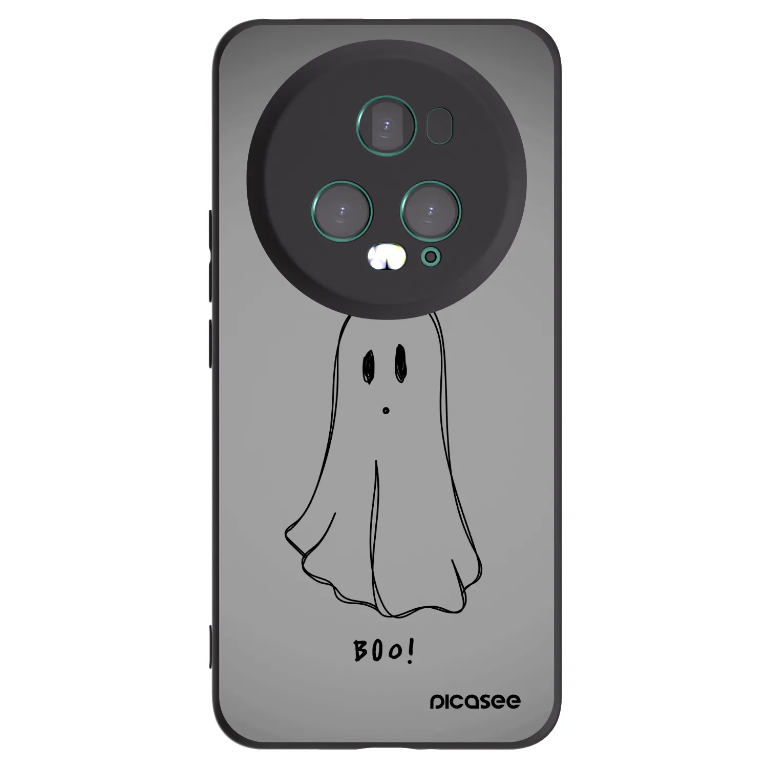 Picasee Honor Magic5 Pro Hülle - Schwarzes Silikon - Ghost