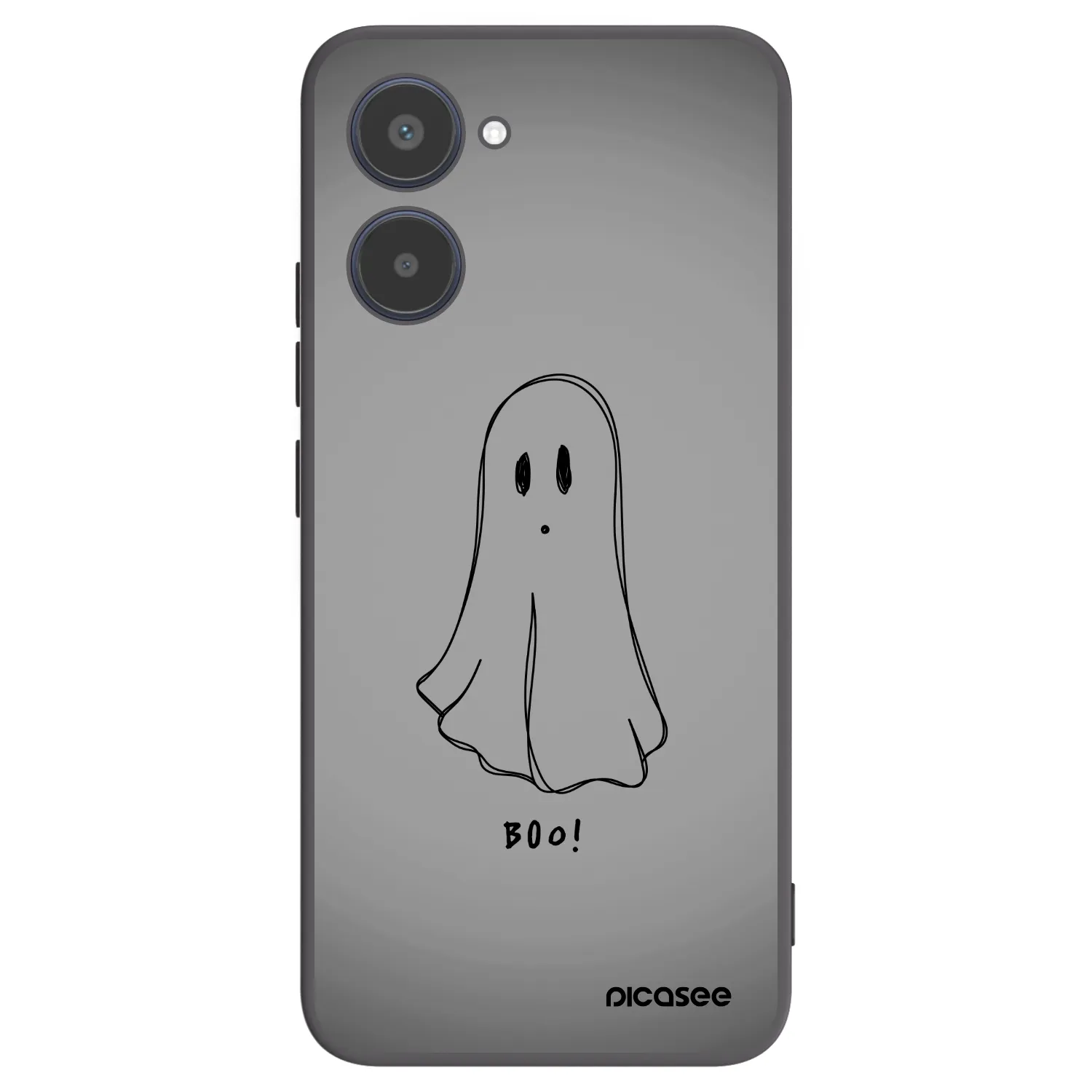 Picasee Realme 10 4G Hülle - Schwarzes Silikon - Ghost