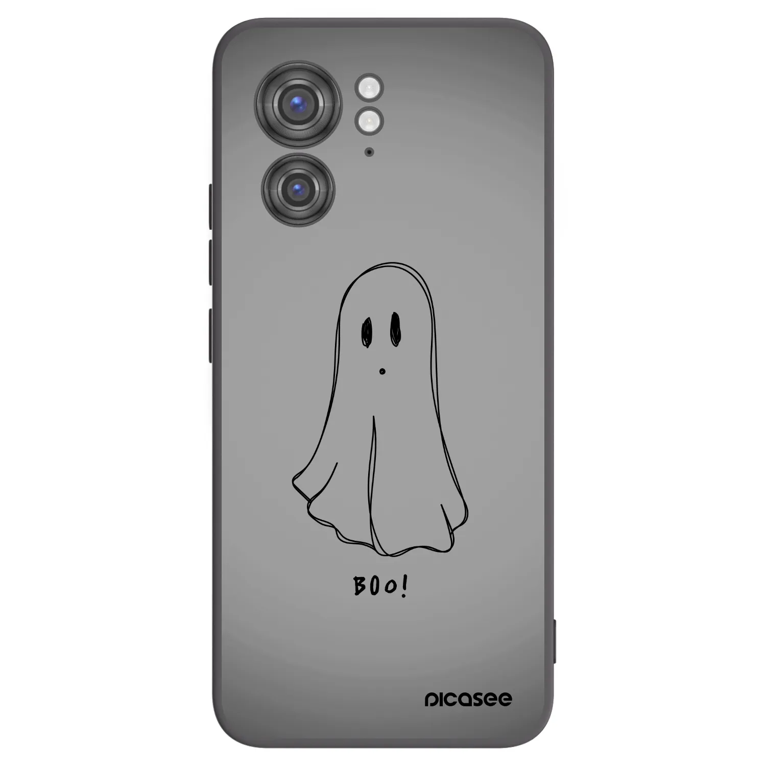 Picasee Motorola Edge 40 Hülle - Schwarzes Silikon - Ghost