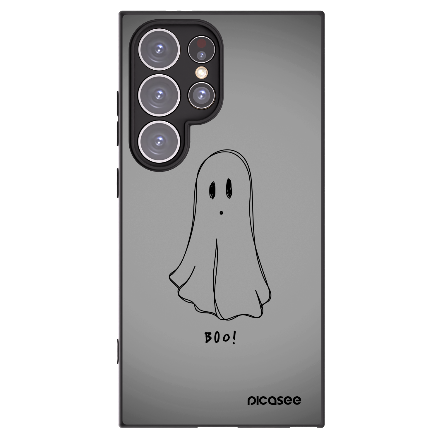 Picasee Samsung Galaxy S24 Ultra S928B 5G Hülle - Schwarzes Silikon - Ghost