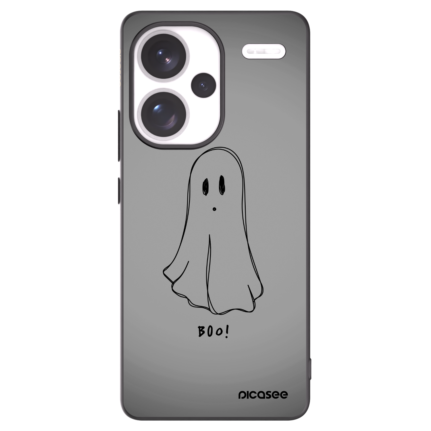 Picasee Xiaomi Redmi Note 13 Pro+ 5G Hülle - Schwarzes Silikon - Ghost