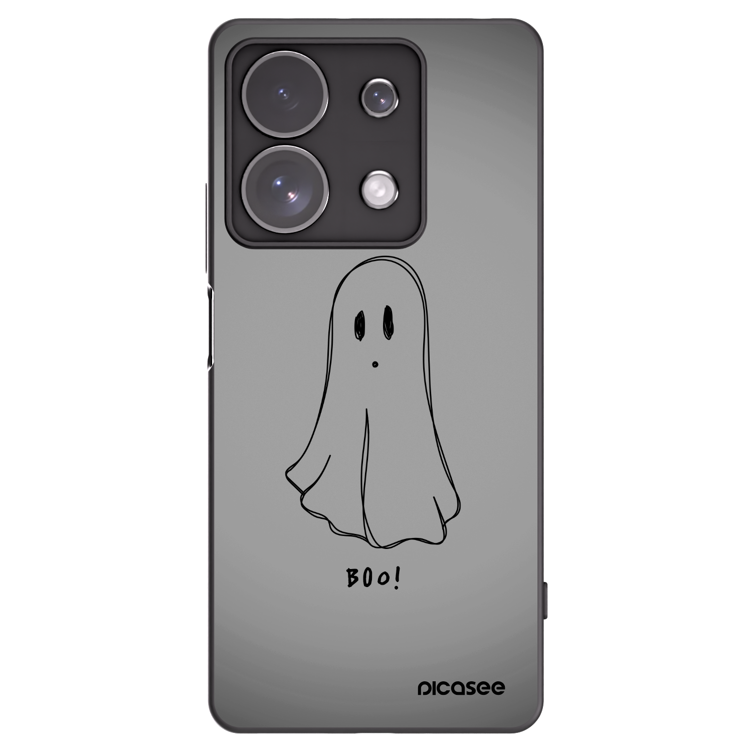Picasee Xiaomi Redmi Note 13 Pro 4G Hülle - Schwarzes Silikon - Ghost