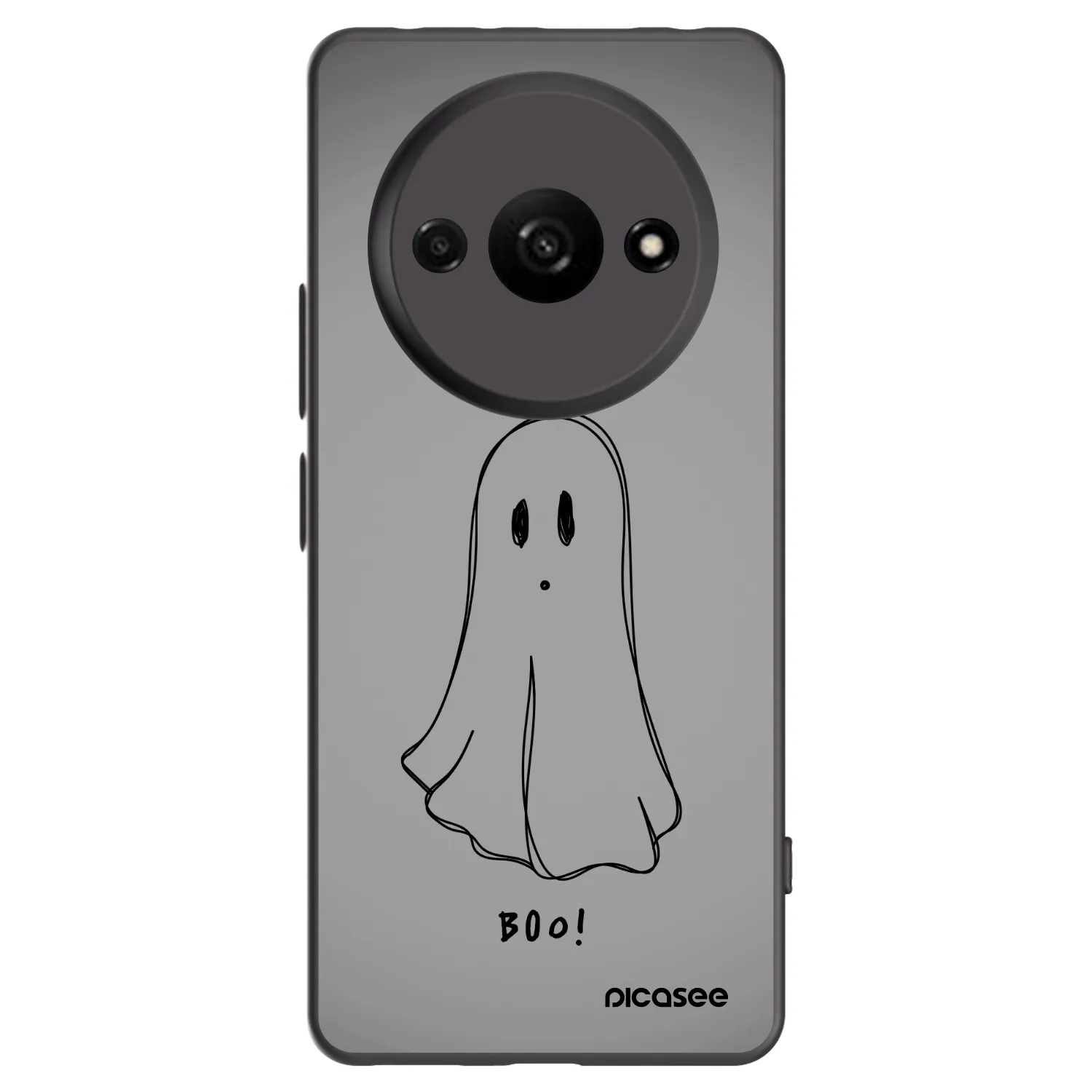 Picasee Xiaomi Redmi A3 Hülle - Schwarzes Silikon - Ghost