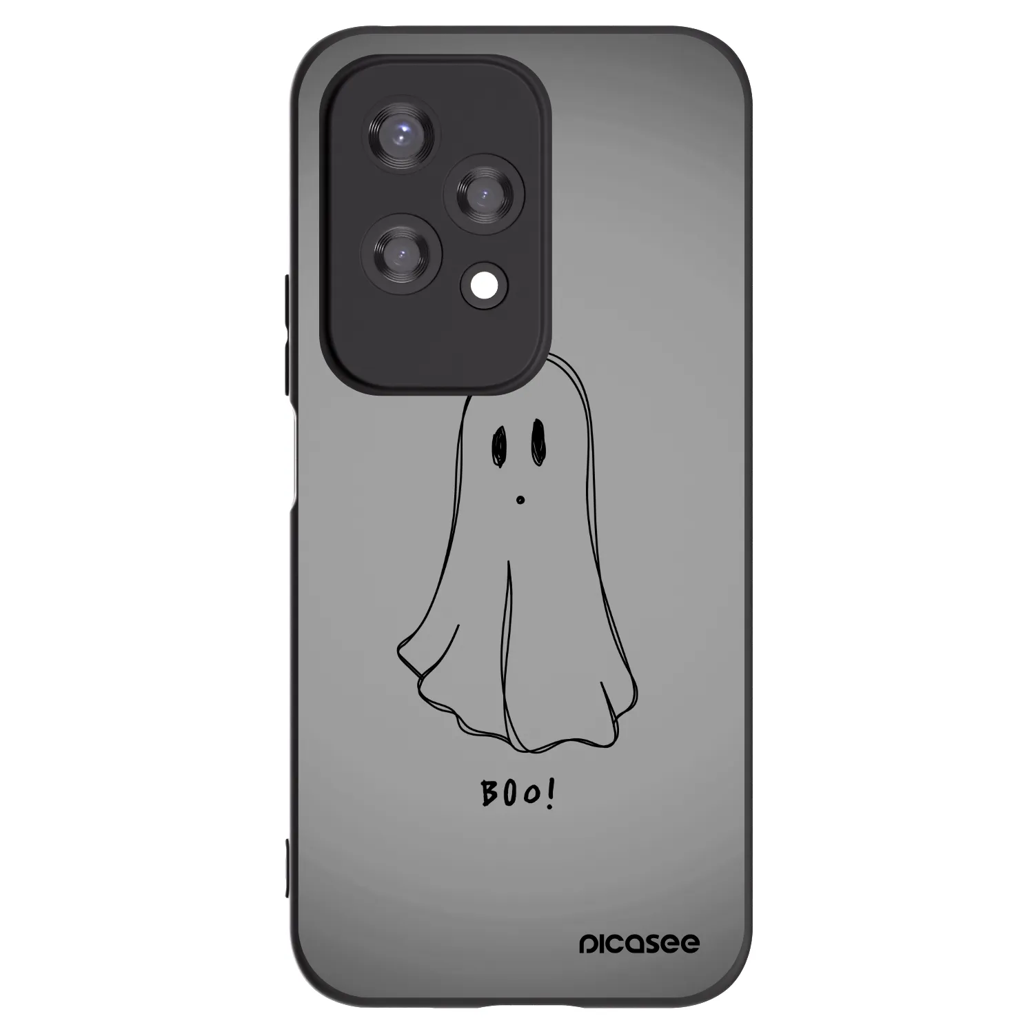 Picasee Honor 200 Lite Hülle - Schwarzes Silikon - Ghost