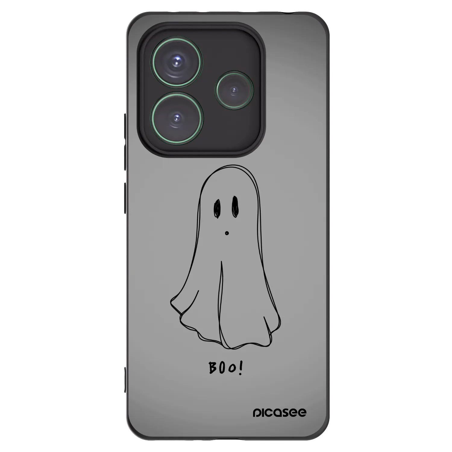 Picasee Xiaomi Redmi Note 14 5G Hülle - Schwarzes Silikon - Ghost