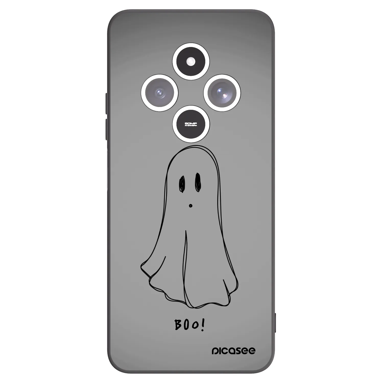 Picasee Xiaomi Redmi 14C Hülle - Schwarzes Silikon - Ghost