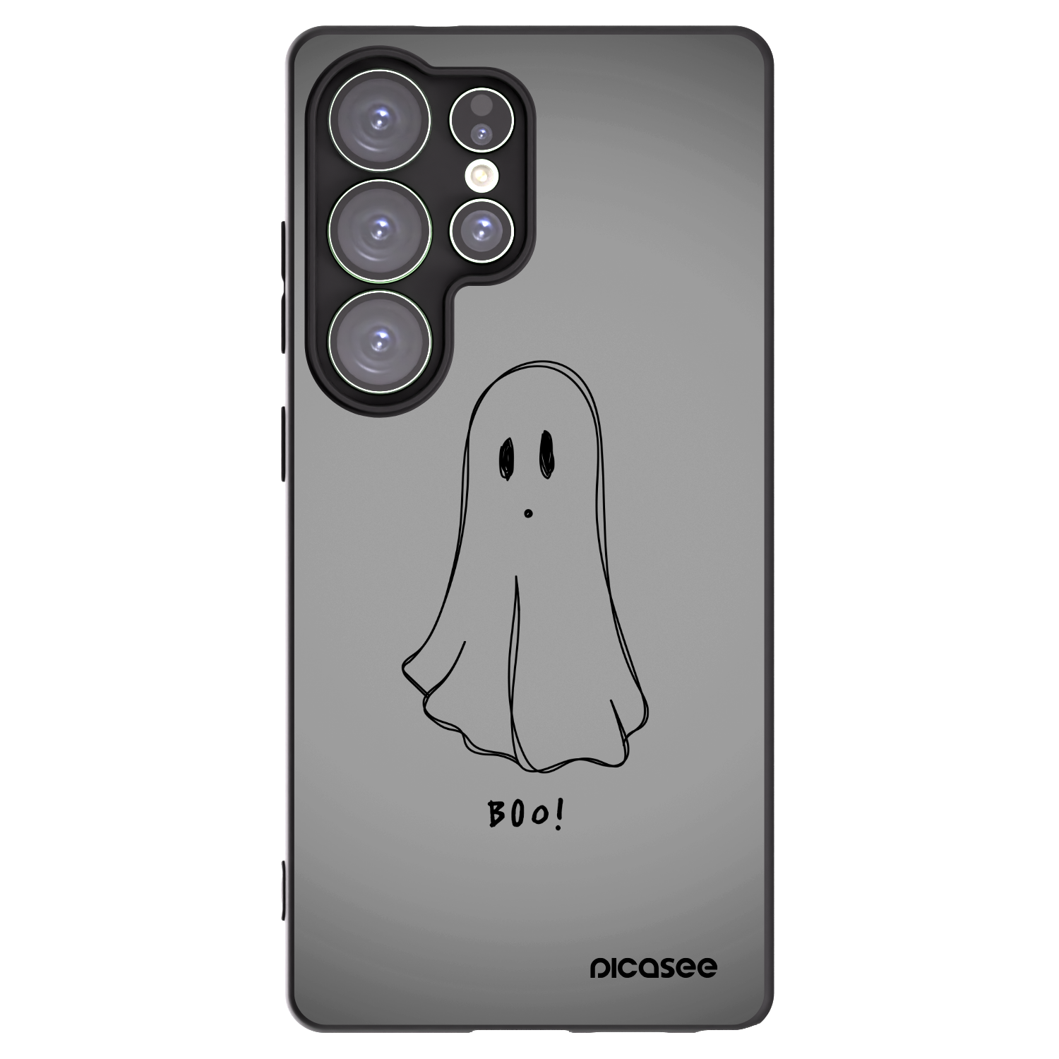 Picasee Samsung Galaxy S25 Ultra 5G Hülle - Schwarzes Silikon - Ghost
