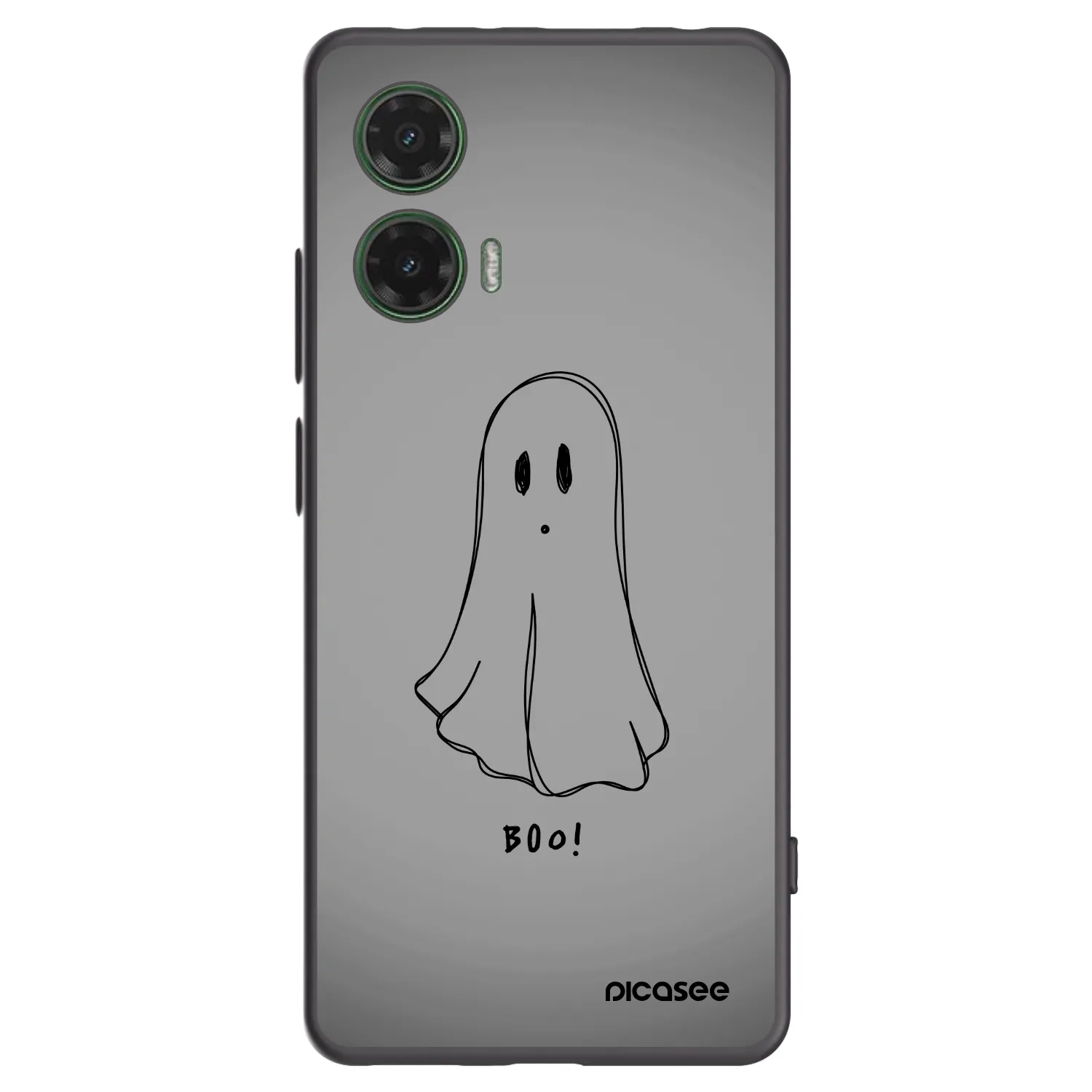 Picasee Motorola Moto G35 5G Hülle - Schwarzes Silikon - Ghost