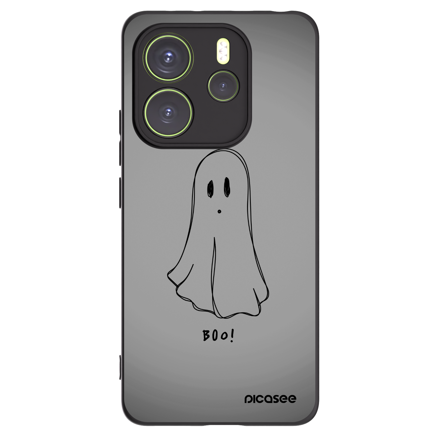 Picasee Xiaomi Redmi Note 14 4G Hülle - Schwarzes Silikon - Ghost
