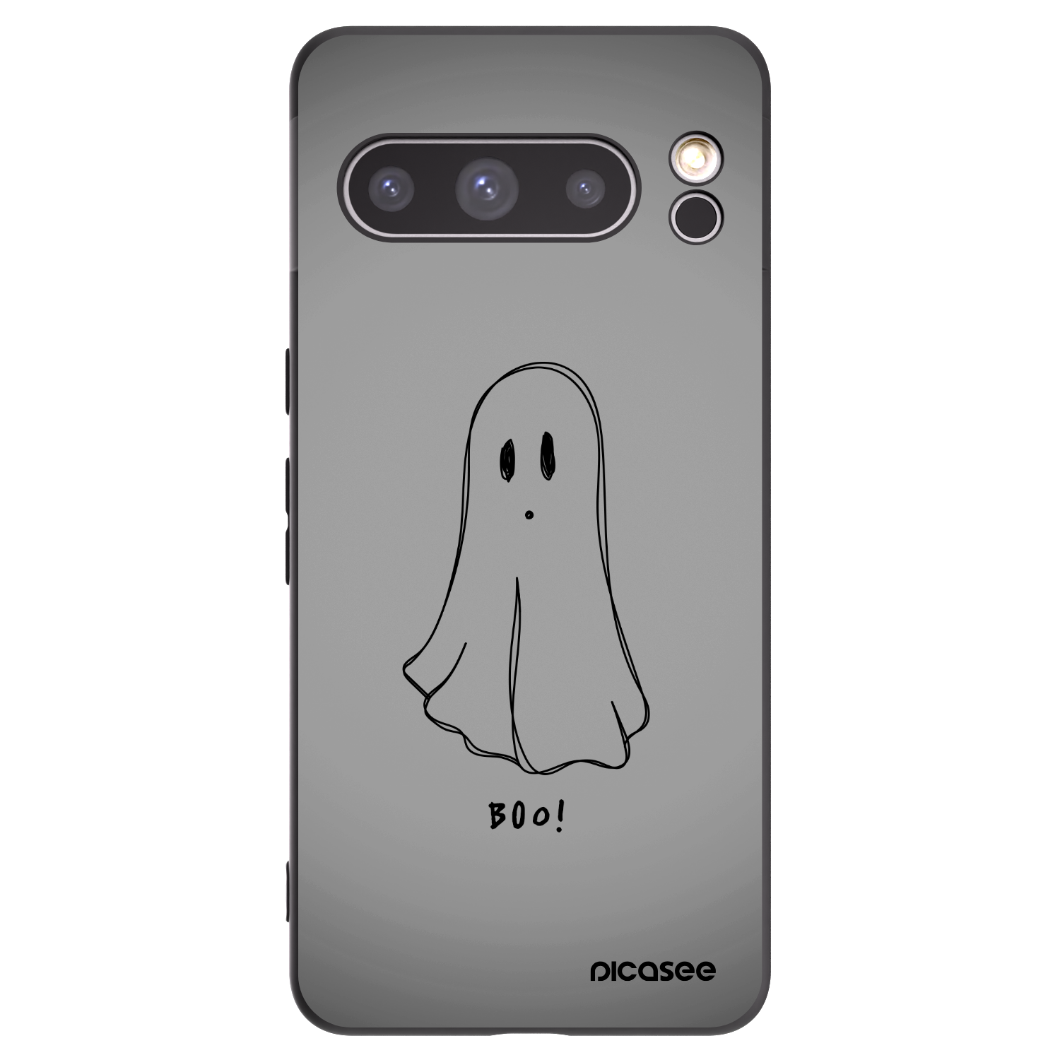 Picasee Google Pixel 8 Pro Hülle - Schwarzes Silikon - Ghost