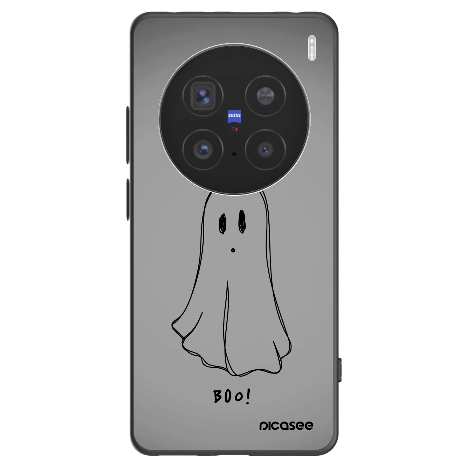 Picasee Vivo X200 Pro Hülle - Schwarzes Silikon - Ghost