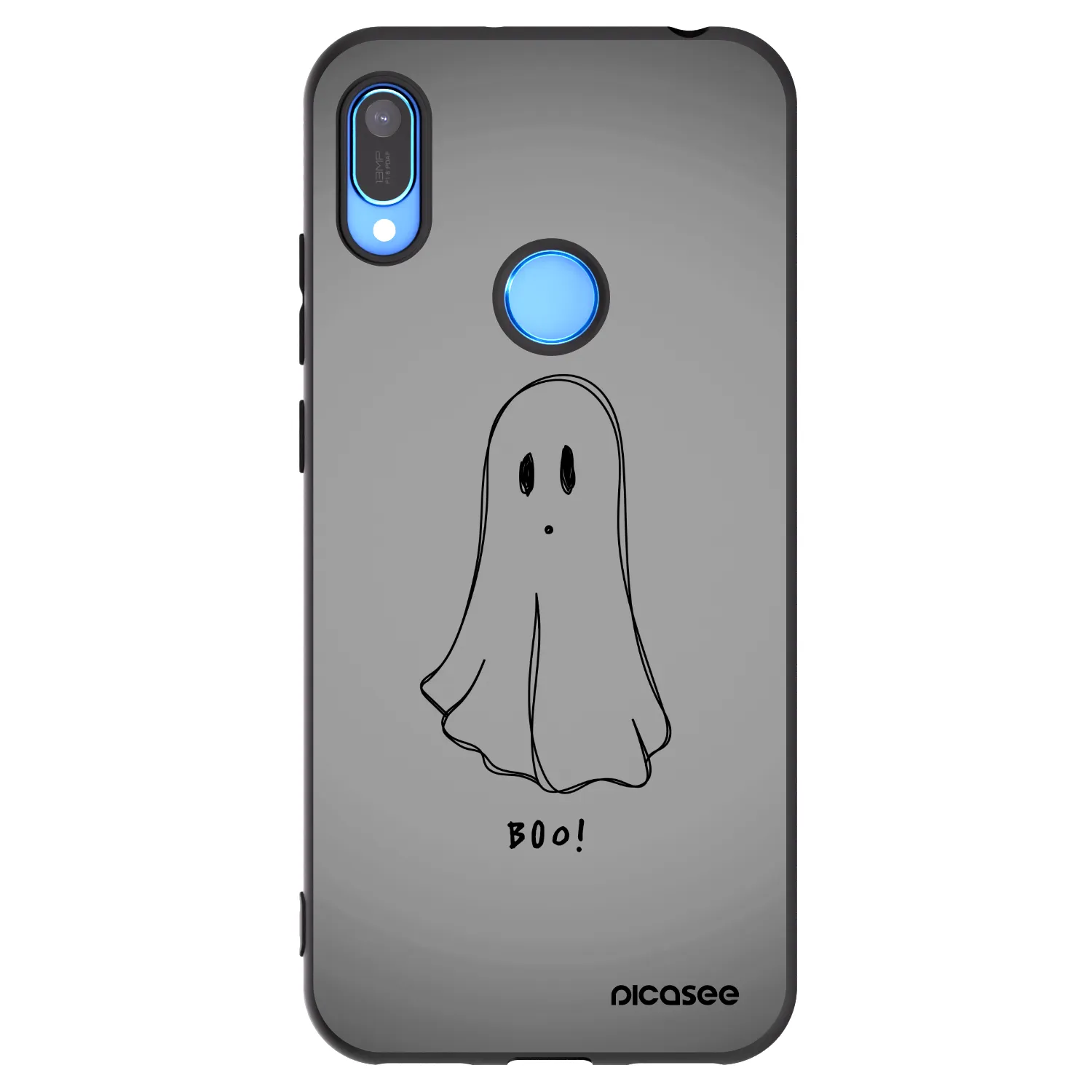 Picasee Huawei Y6 2019 Hülle - Schwarzes Silikon - Ghost