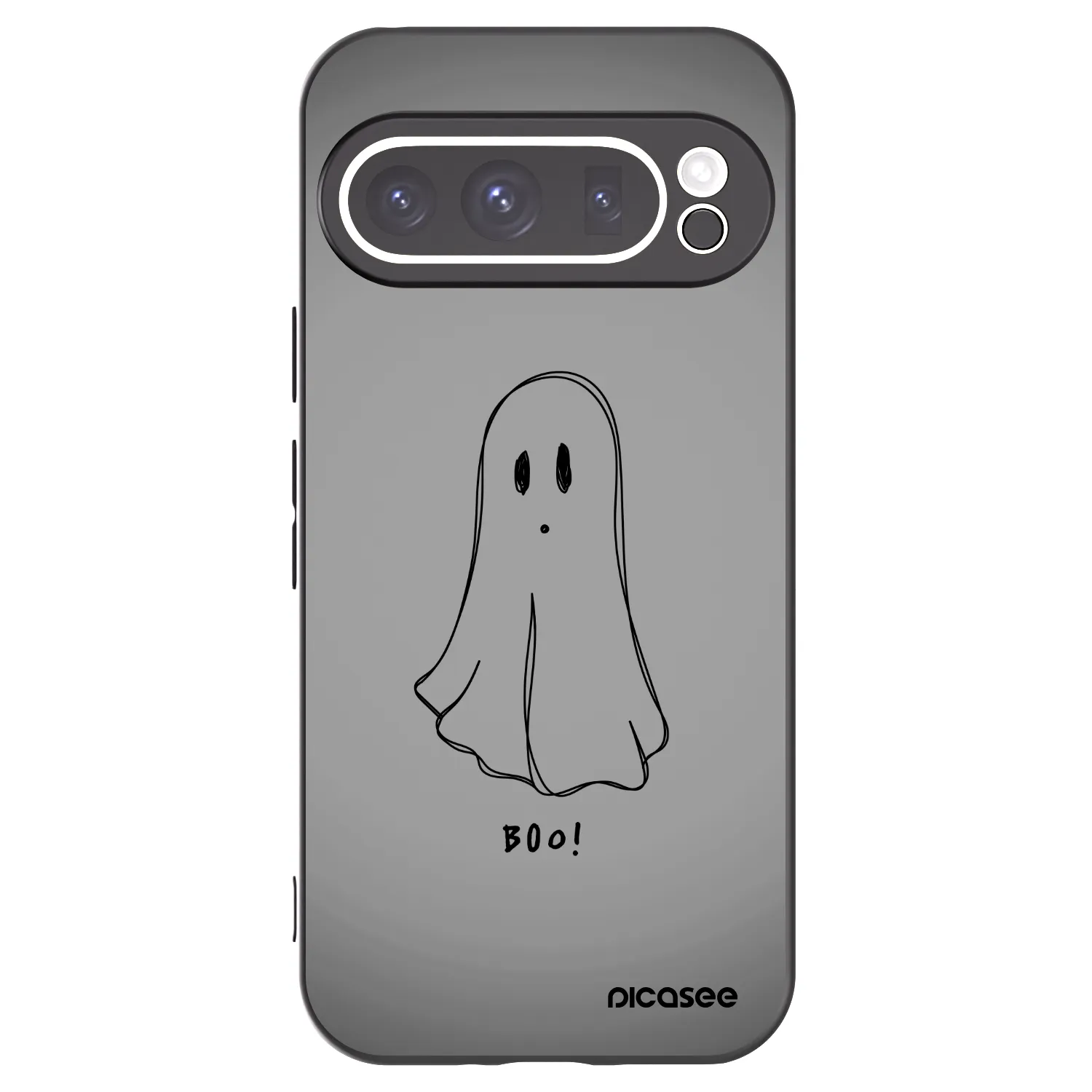 Picasee Google Pixel 9 Pro XL Hülle - Schwarzes Silikon - Ghost
