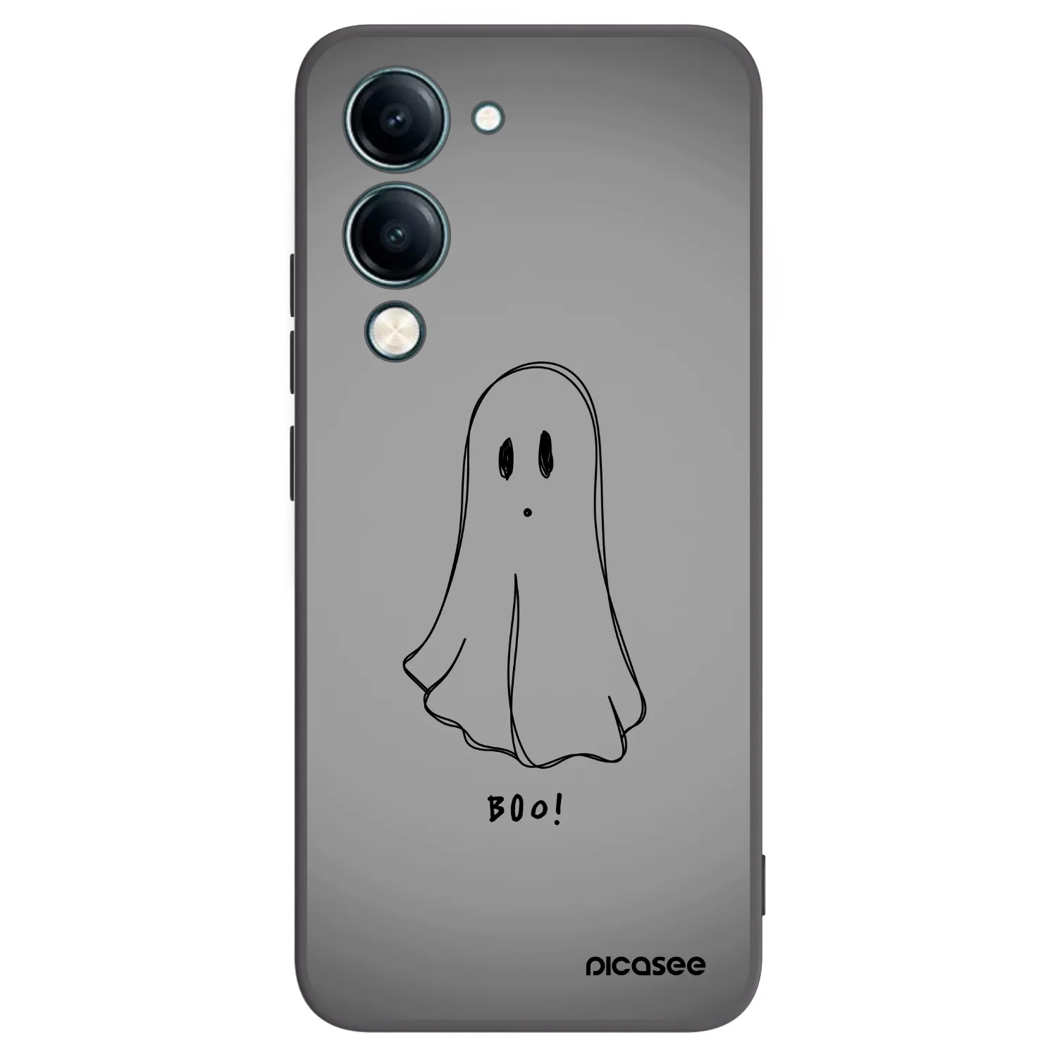 Picasee Vivo Y29s 5G Hülle - Schwarzes Silikon - Ghost