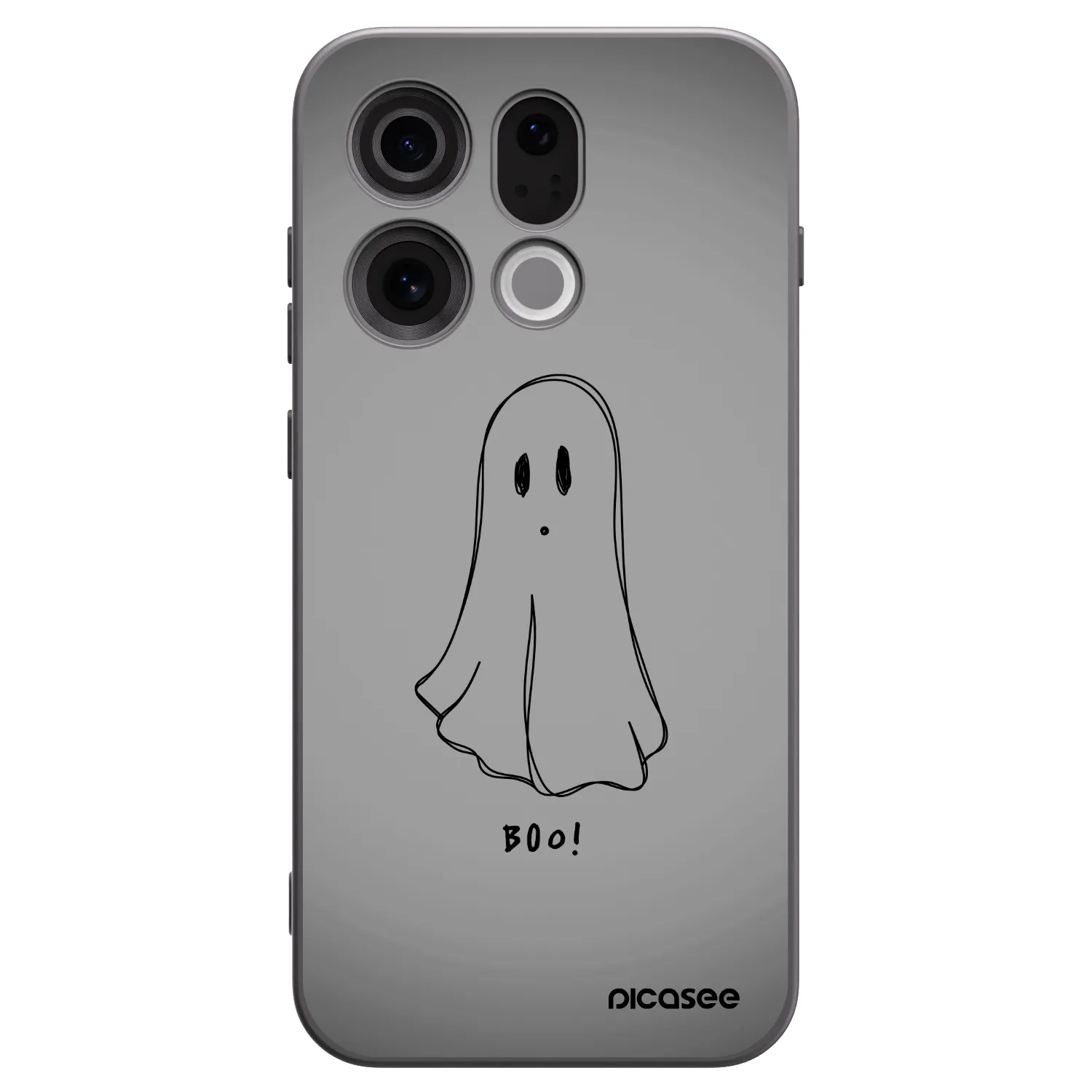 Picasee OPPO Find X9 Hülle - Schwarzes Silikon - Ghost