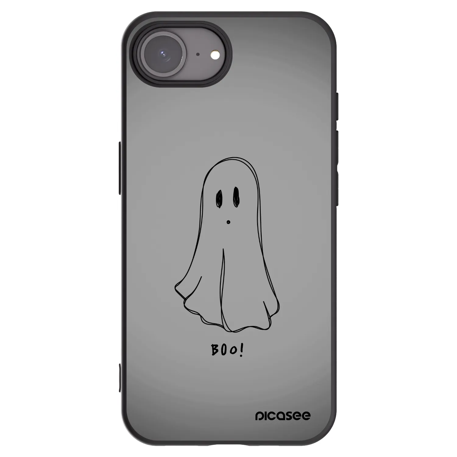 Picasee Apple iPhone 17e Hülle - Schwarzes Silikon - Ghost