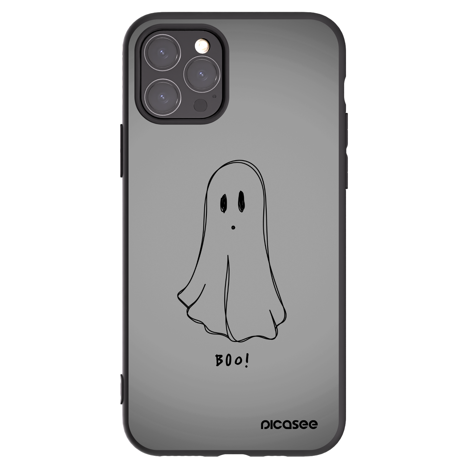 Picasee Apple iPhone 11 Pro Hülle - Schwarzes Silikon - Ghost