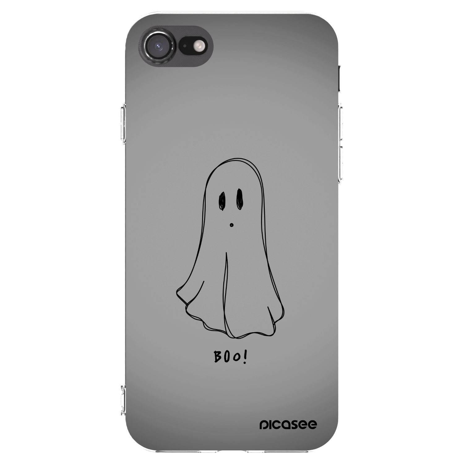 Picasee Apple iPhone 8 Hülle - Transparentes Silikon - Ghost