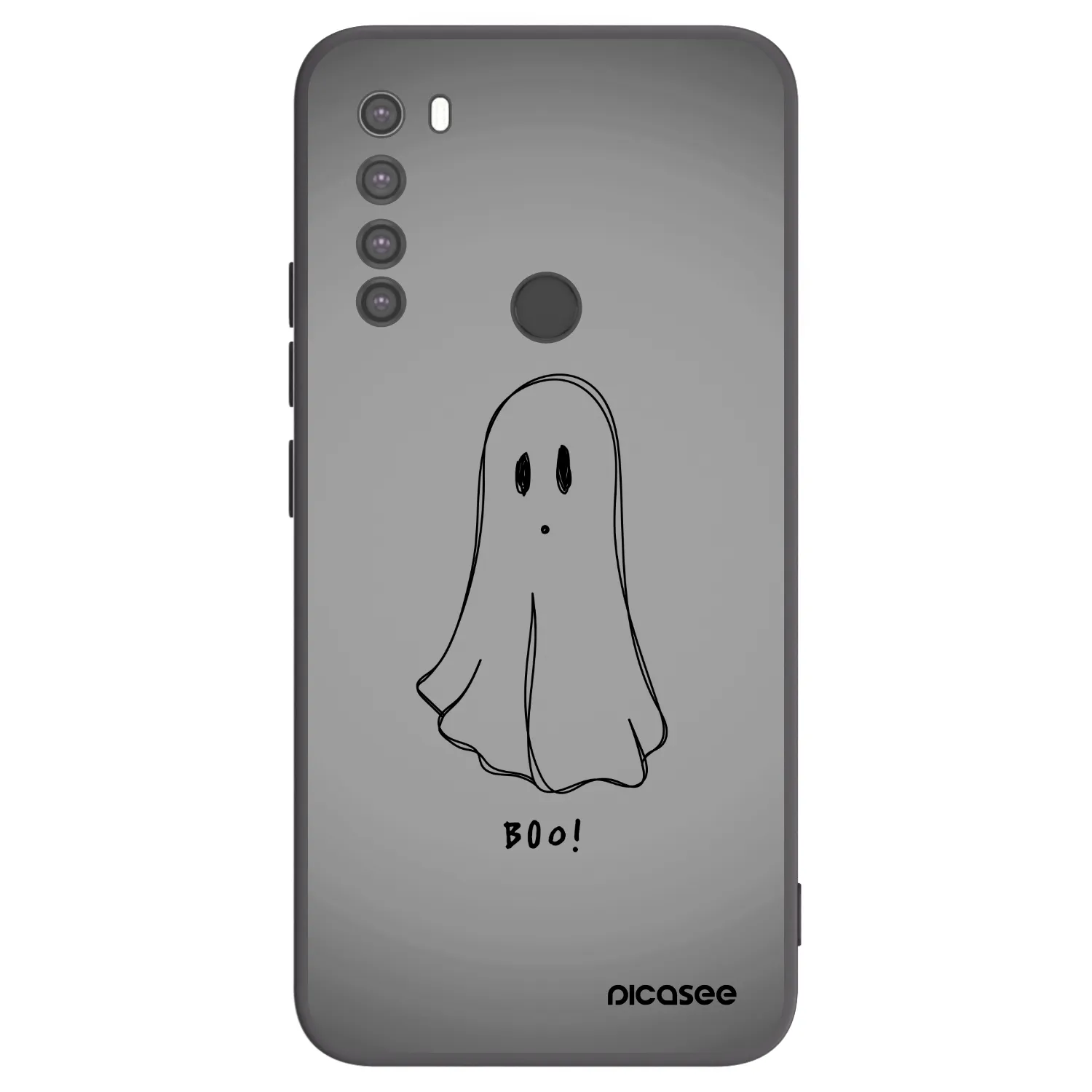 Picasee Xiaomi Redmi Note 8 Hülle - Schwarzes Silikon - Ghost