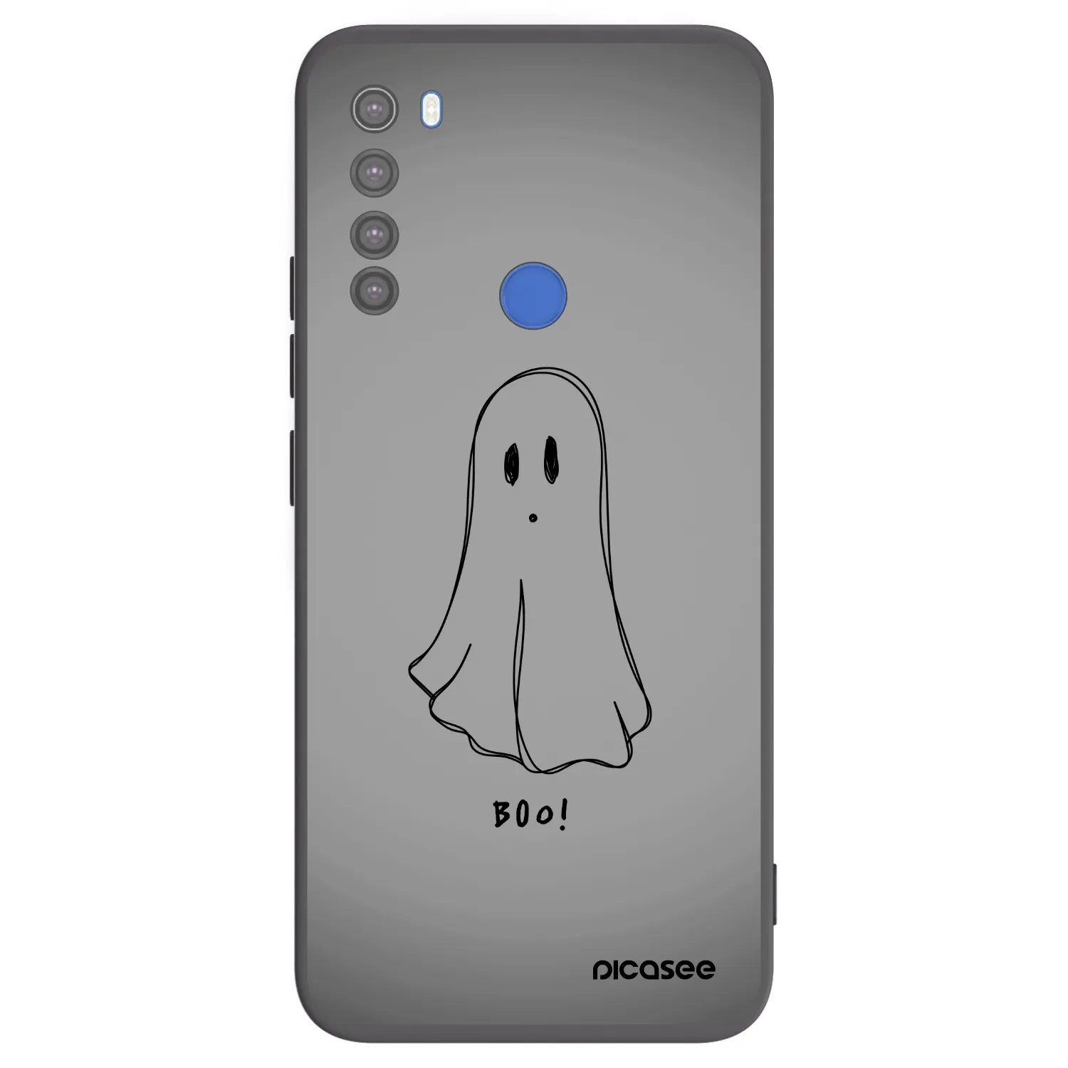 Picasee Xiaomi Redmi Note 8T Hülle - Schwarzes Silikon - Ghost