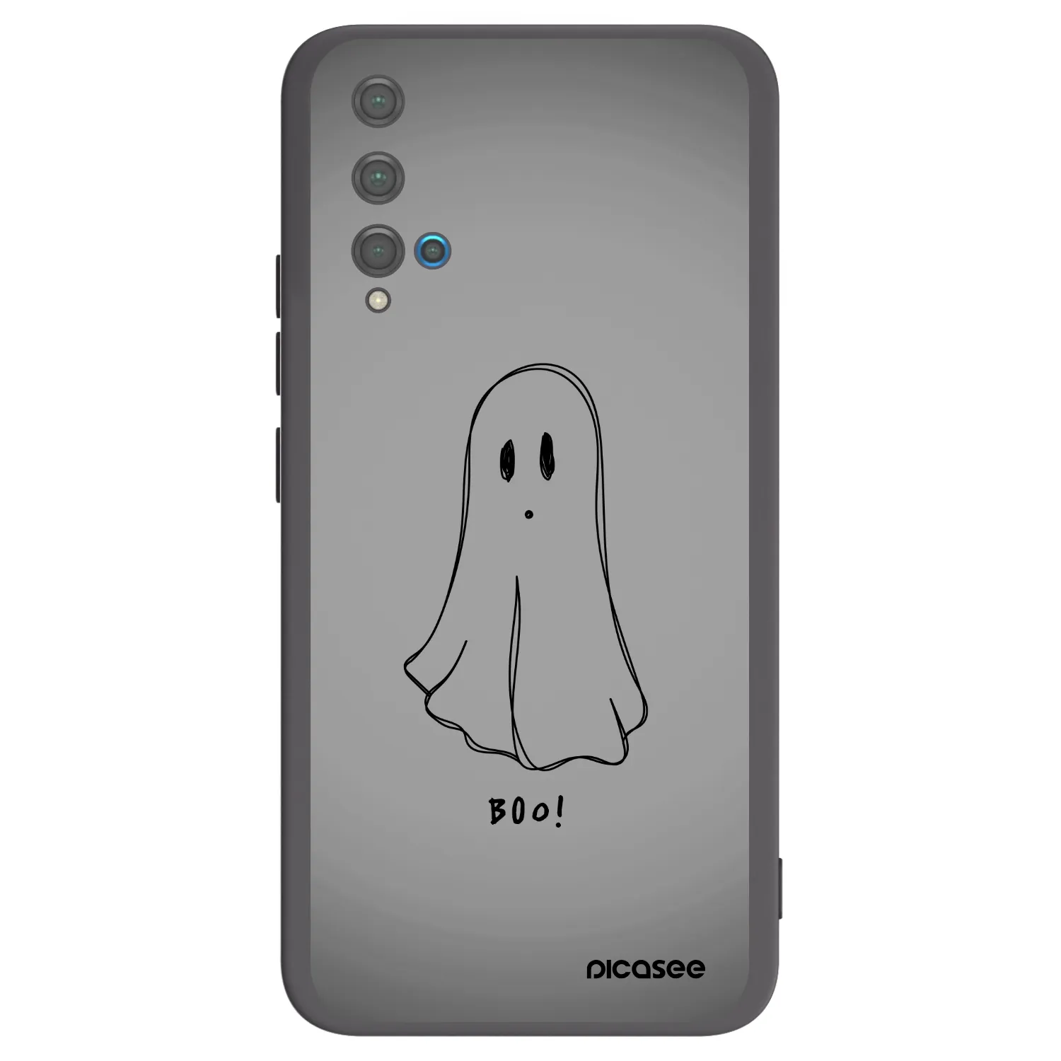 Picasee Huawei Nova 5T Hülle - Schwarzes Silikon - Ghost