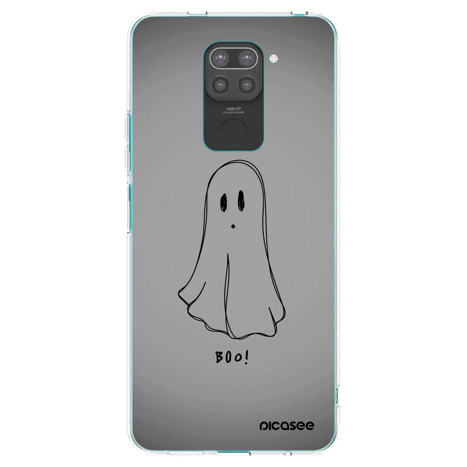 Picasee Xiaomi Redmi Note 9 Hülle - Schwarzes Silikon - Ghost