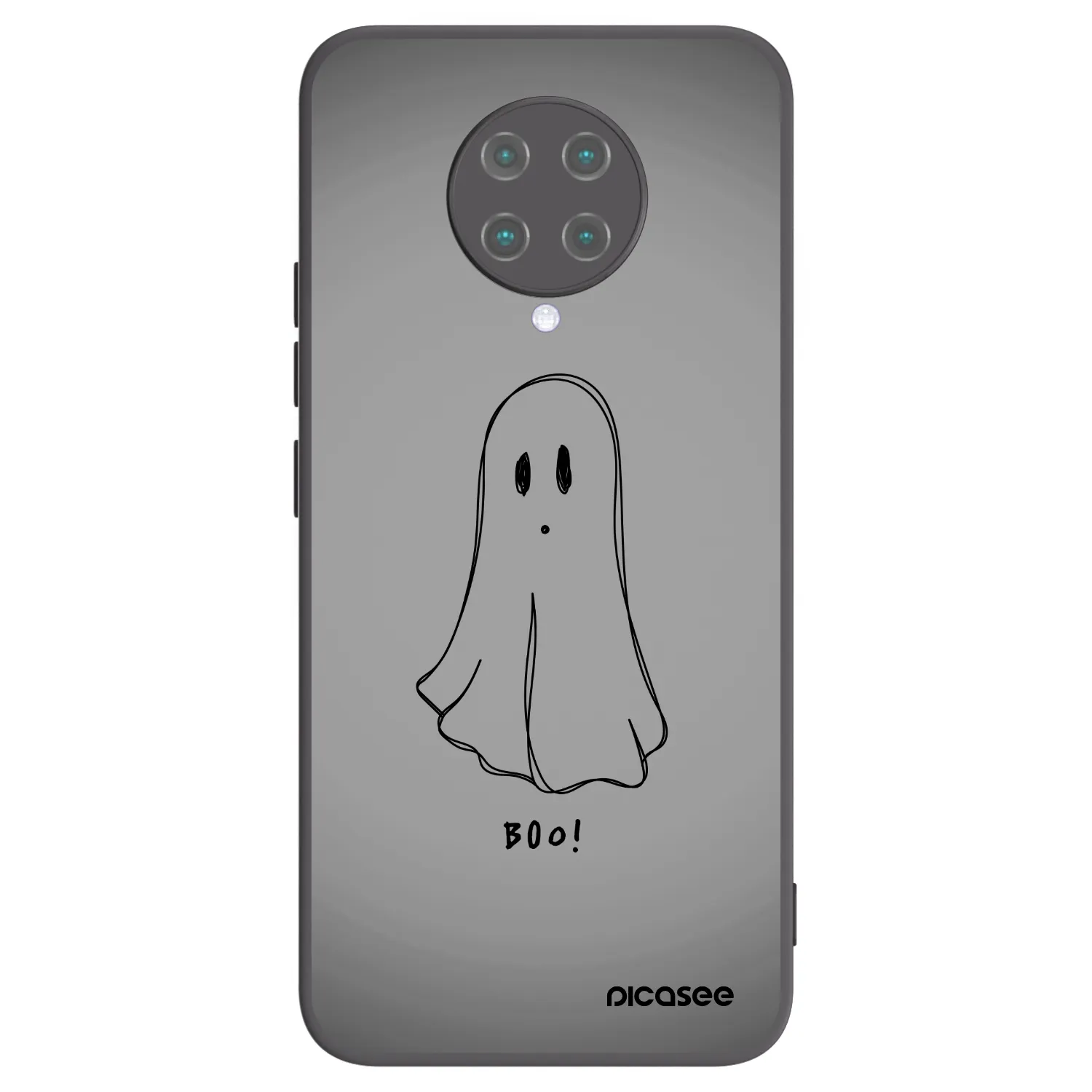 Picasee Xiaomi Poco F2 Pro Hülle - Schwarzes Silikon - Ghost