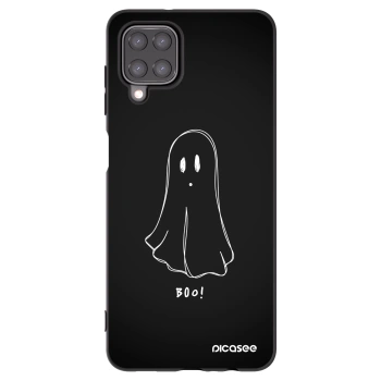 Picasee Samsung Galaxy A12 A125F Hülle - Schwarzes Silikon - Ghost 2