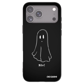 Picasee Apple iPhone 17 Pro Max Hülle - Schwarzes Silikon - Ghost 2