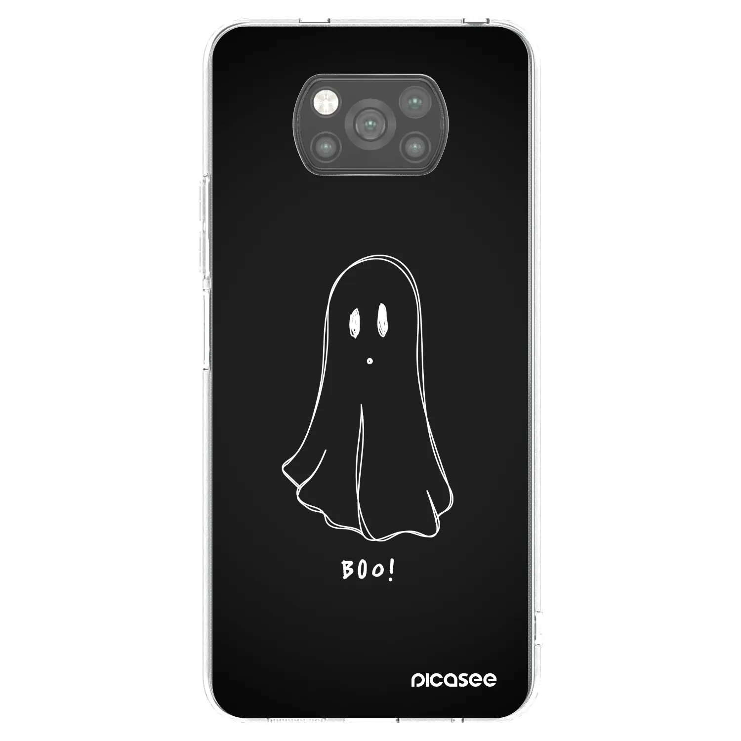 Picasee Xiaomi Poco X3 Hülle - Schwarzes Silikon - Ghost 2
