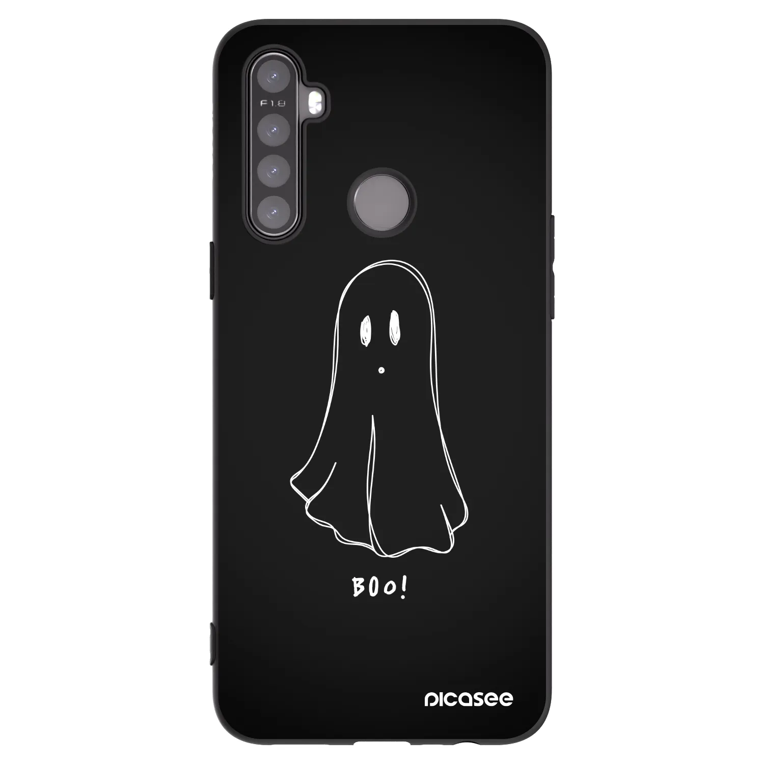 Picasee Realme 5 Hülle - Schwarzes Silikon - Ghost 2